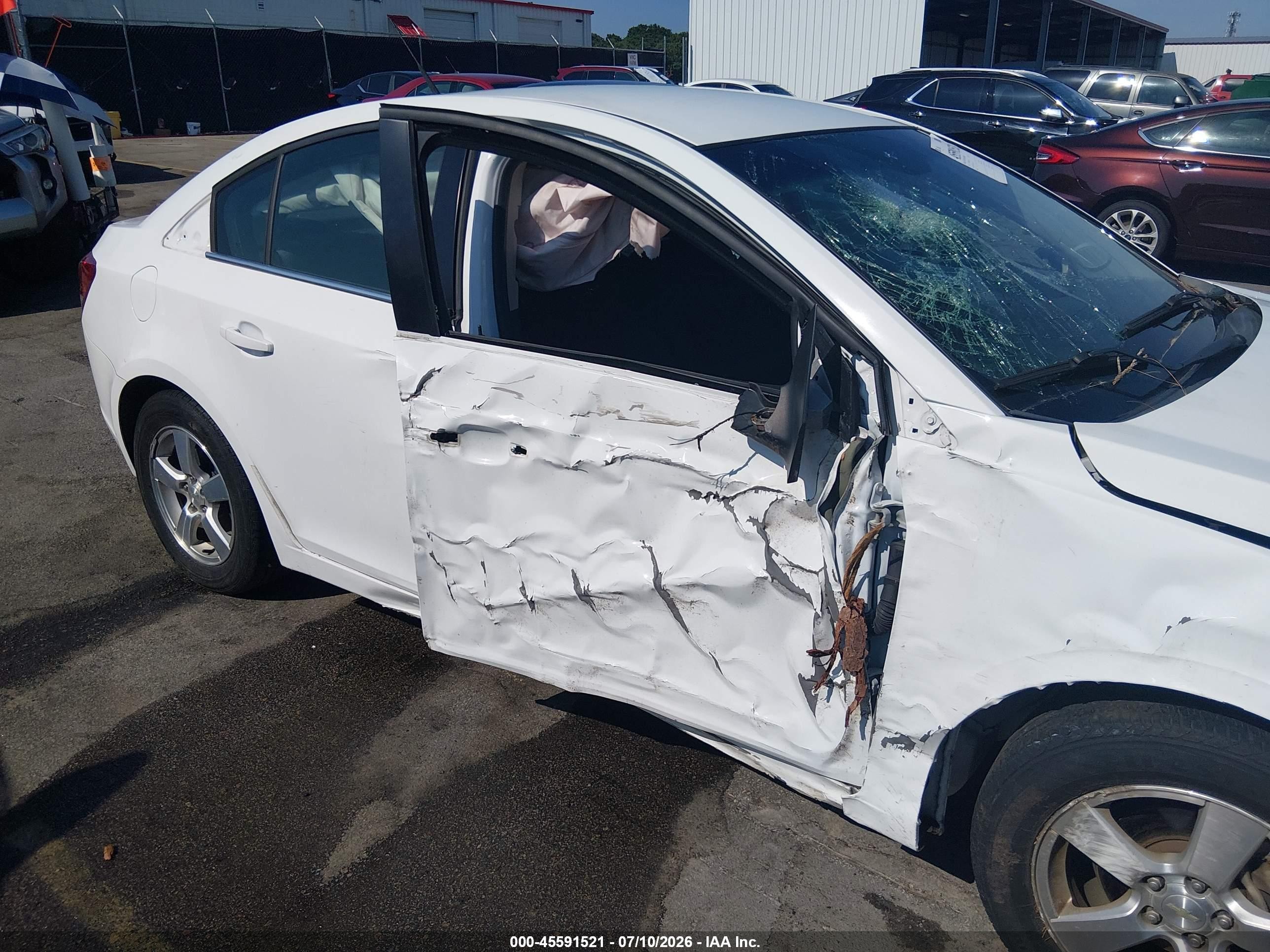 2014 Chevrolet Cruze 1lt Auto White vin: 1G1PC5SB0E7124245