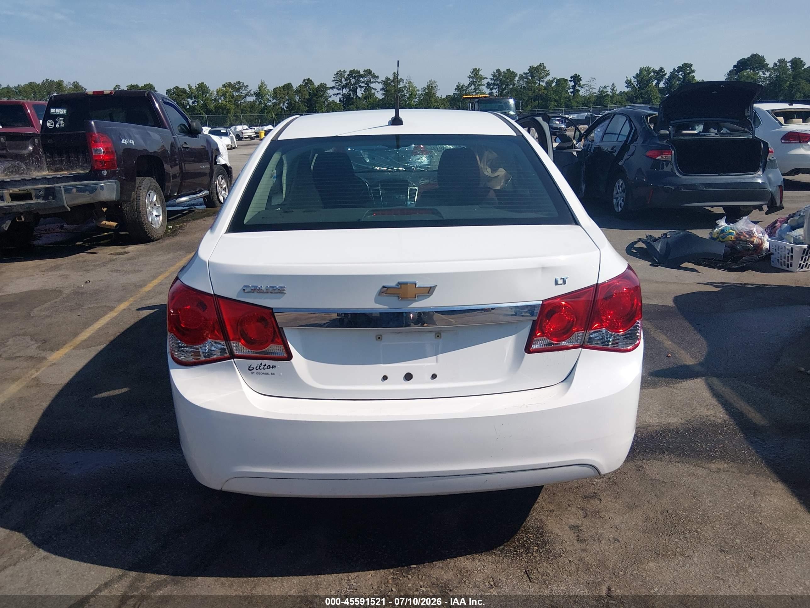 2014 Chevrolet Cruze 1lt Auto White vin: 1G1PC5SB0E7124245