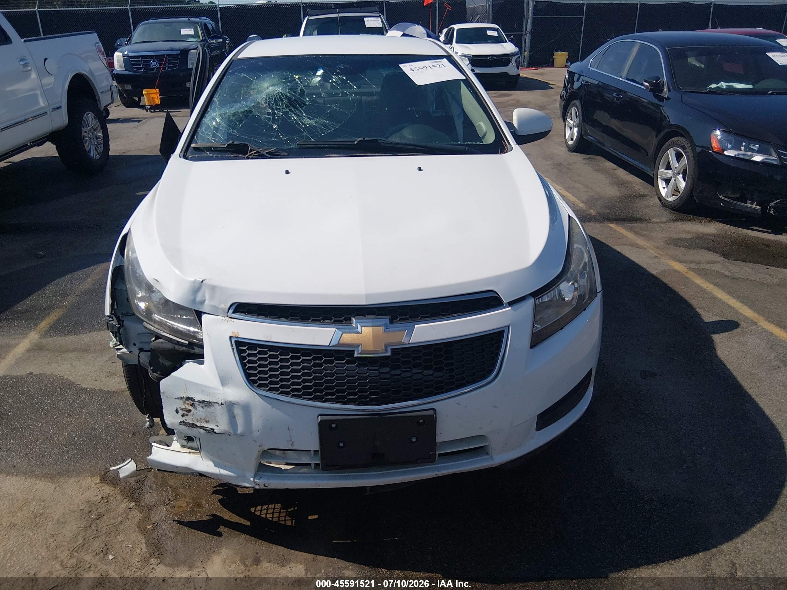 2014 Chevrolet Cruze 1lt Auto White vin: 1G1PC5SB0E7124245