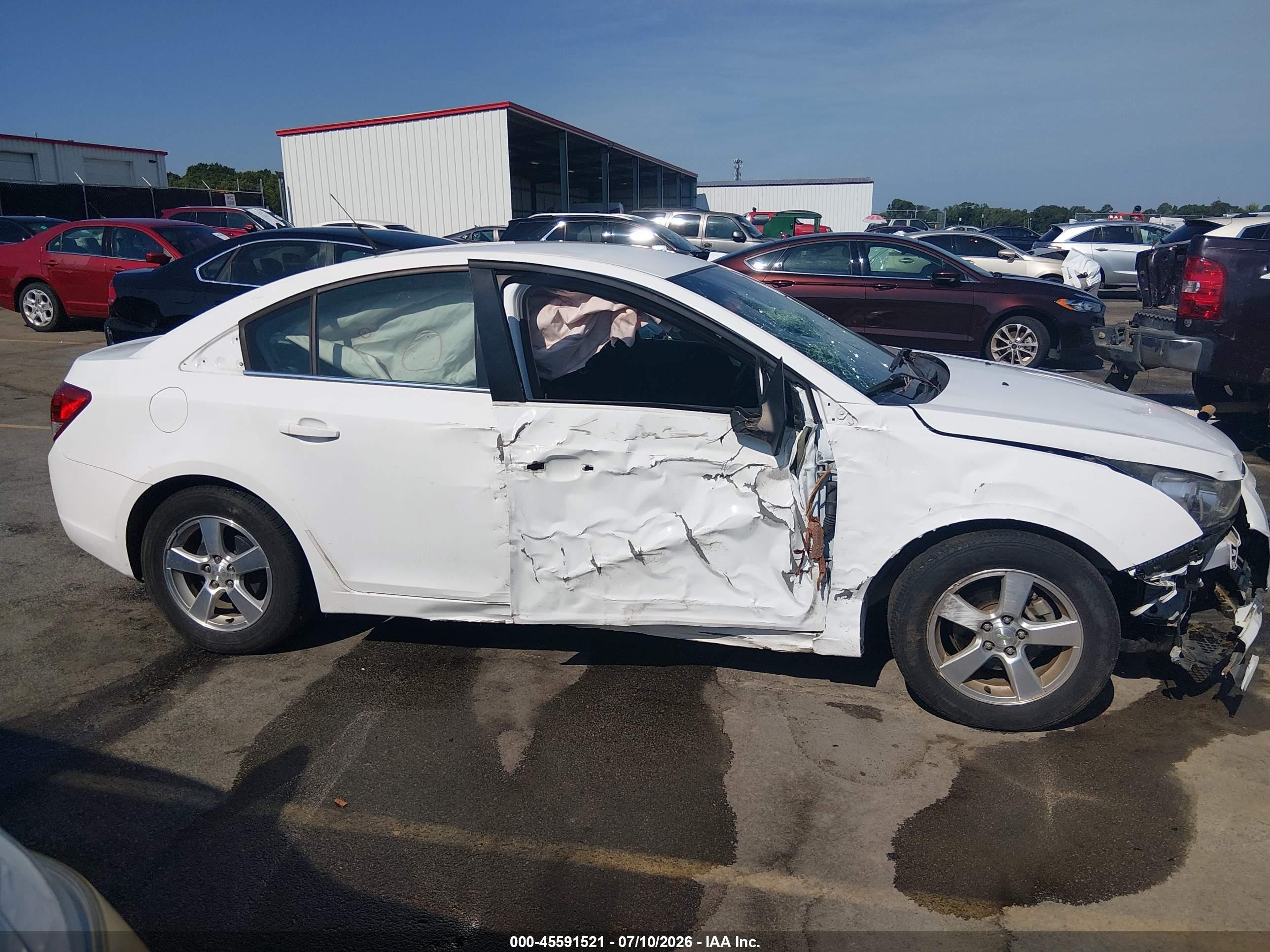2014 Chevrolet Cruze 1lt Auto White vin: 1G1PC5SB0E7124245