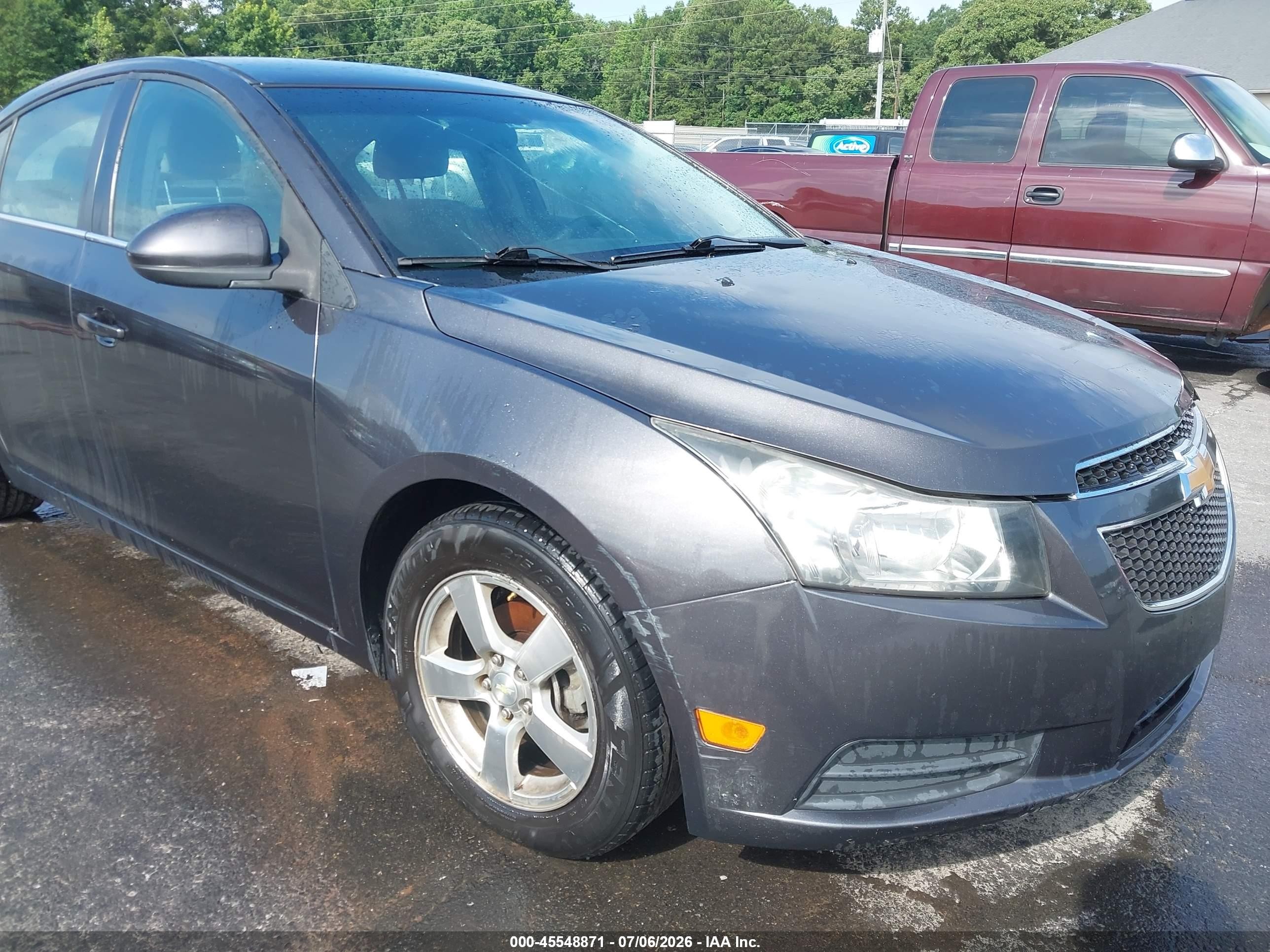 2014 Chevrolet Cruze 1lt Auto Gray vin: 1G1PC5SB0E7158685