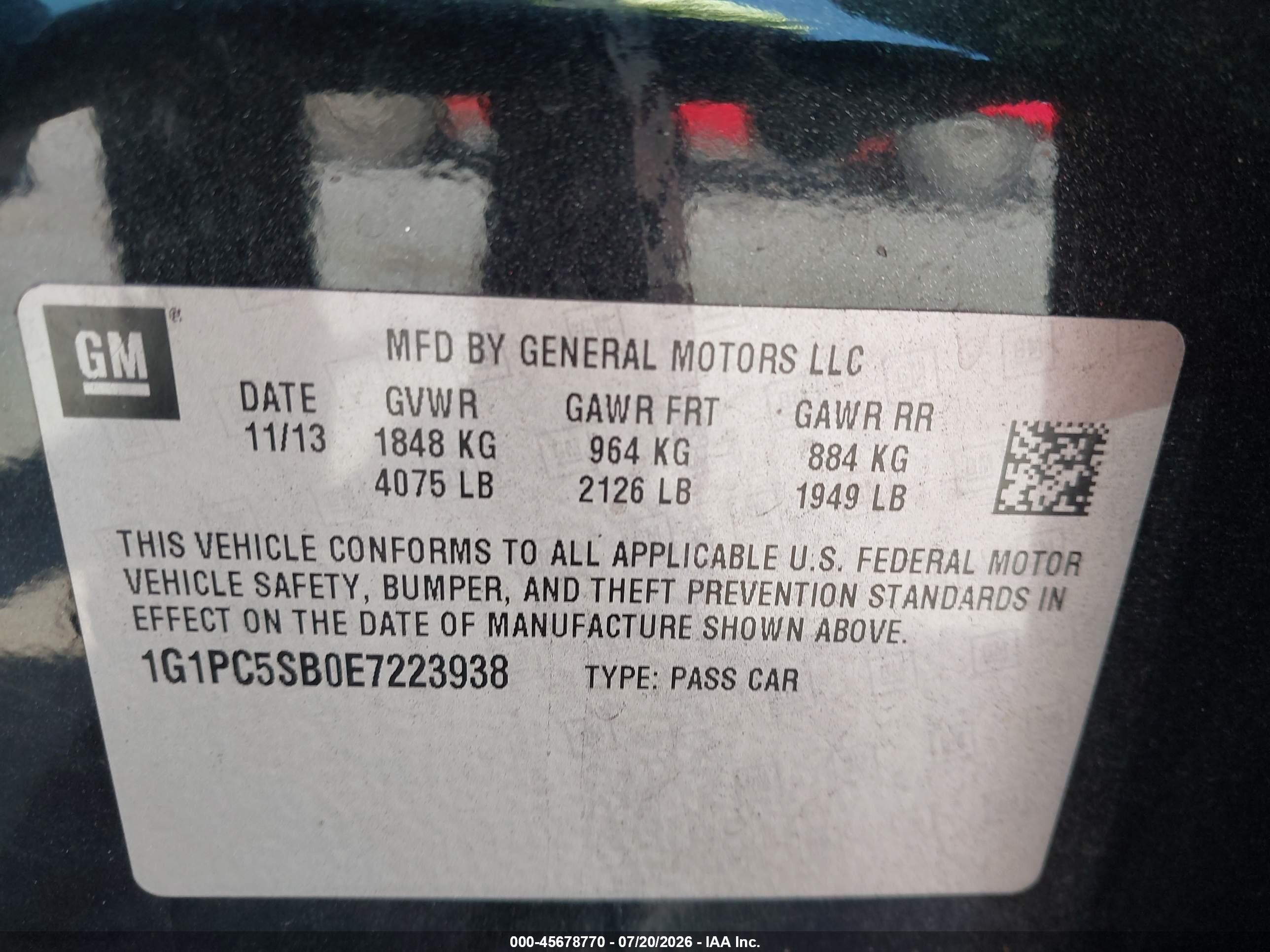 2014 Chevrolet Cruze 1lt Auto Gray vin: 1G1PC5SB0E7223938