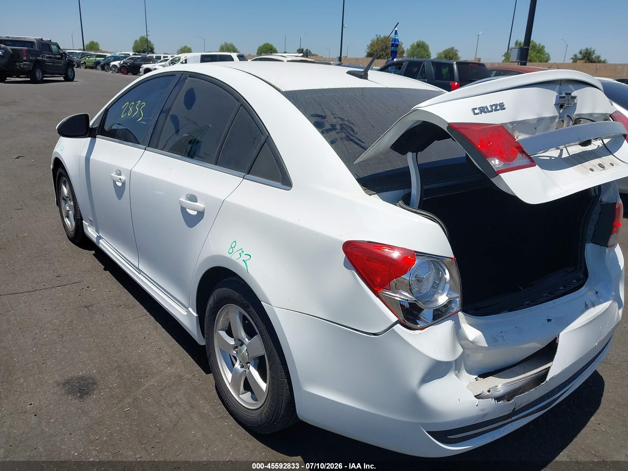 2014 Chevrolet Cruze 1lt Auto White vin: 1G1PC5SB0E7239153