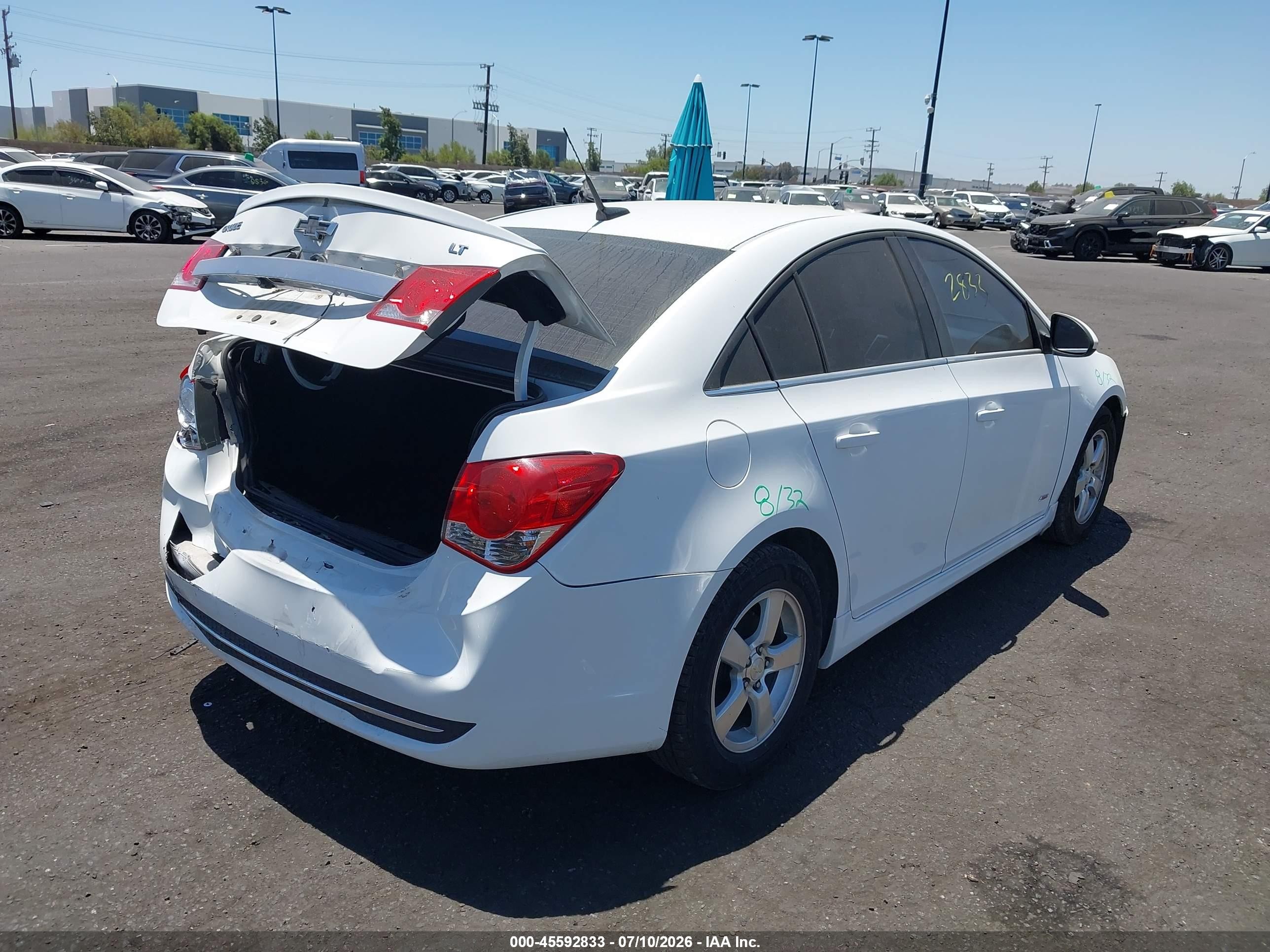 2014 Chevrolet Cruze 1lt Auto White vin: 1G1PC5SB0E7239153
