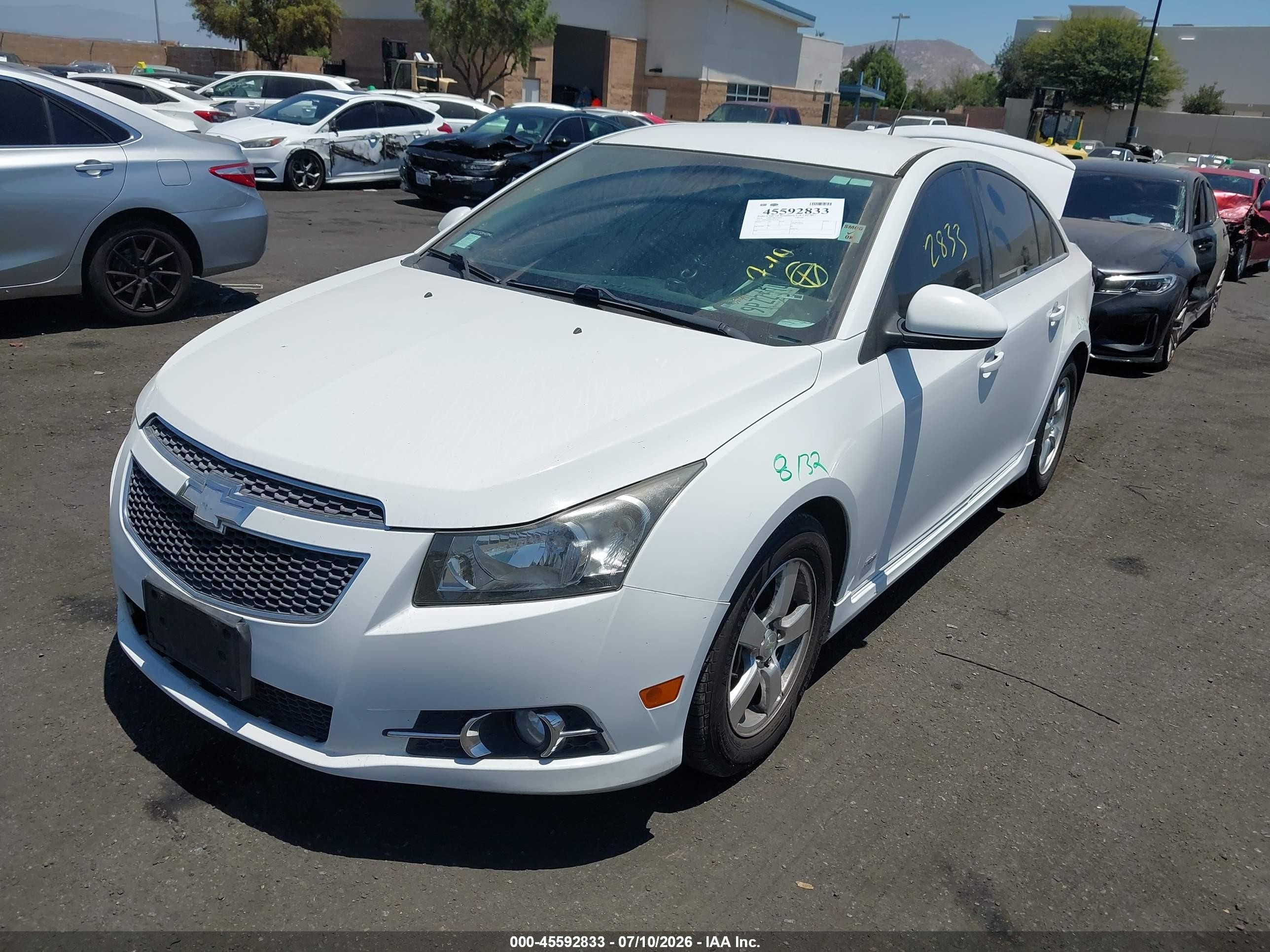 2014 Chevrolet Cruze 1lt Auto White vin: 1G1PC5SB0E7239153
