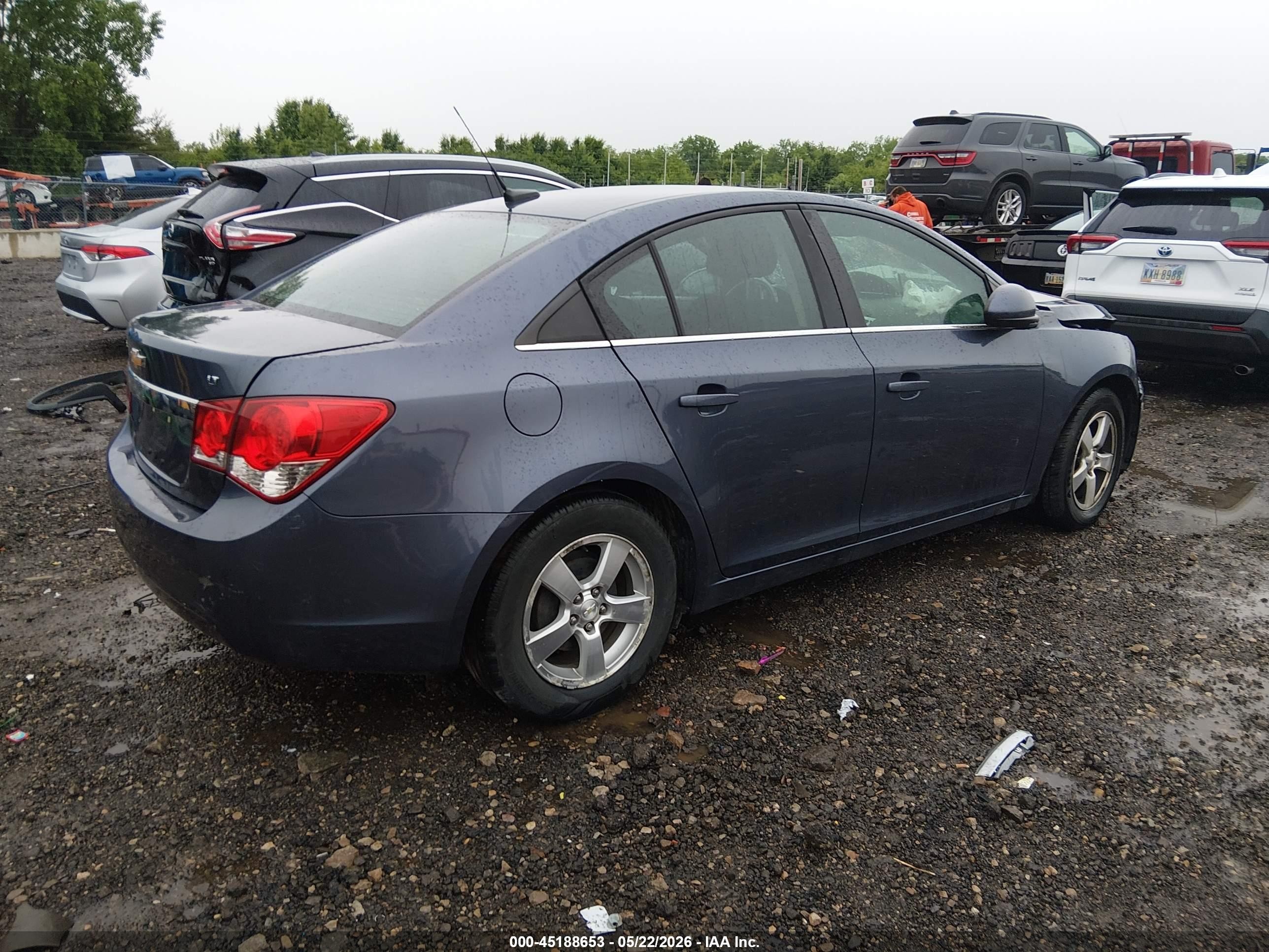 2014 Chevrolet Cruze 1lt Auto Blue vin: 1G1PC5SB0E7272797