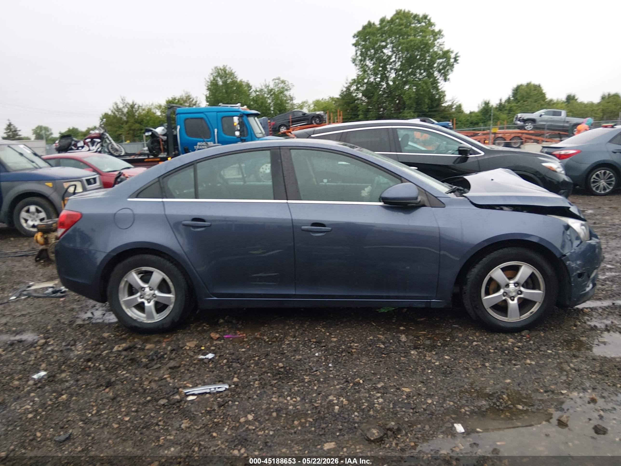 2014 Chevrolet Cruze 1lt Auto Blue vin: 1G1PC5SB0E7272797