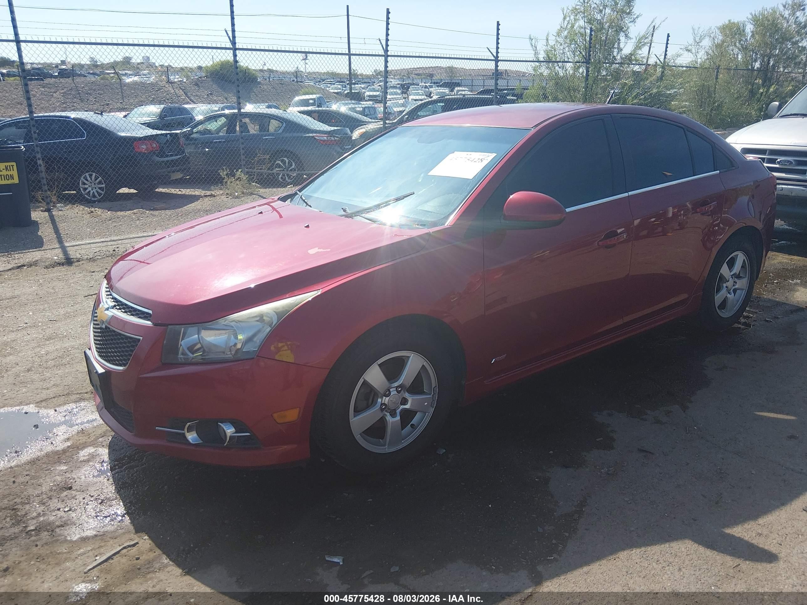 2014 Chevrolet Cruze 1lt Auto Red vin: 1G1PC5SB0E7300792