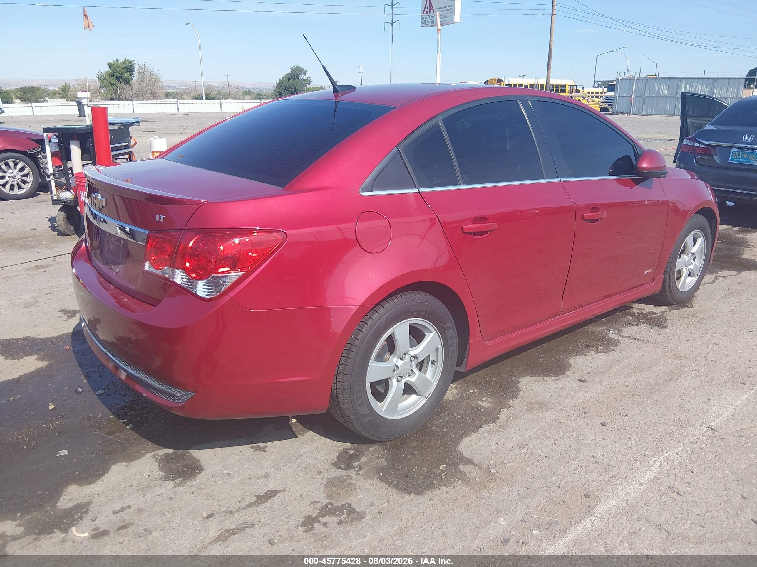 2014 Chevrolet Cruze 1lt Auto Red vin: 1G1PC5SB0E7300792
