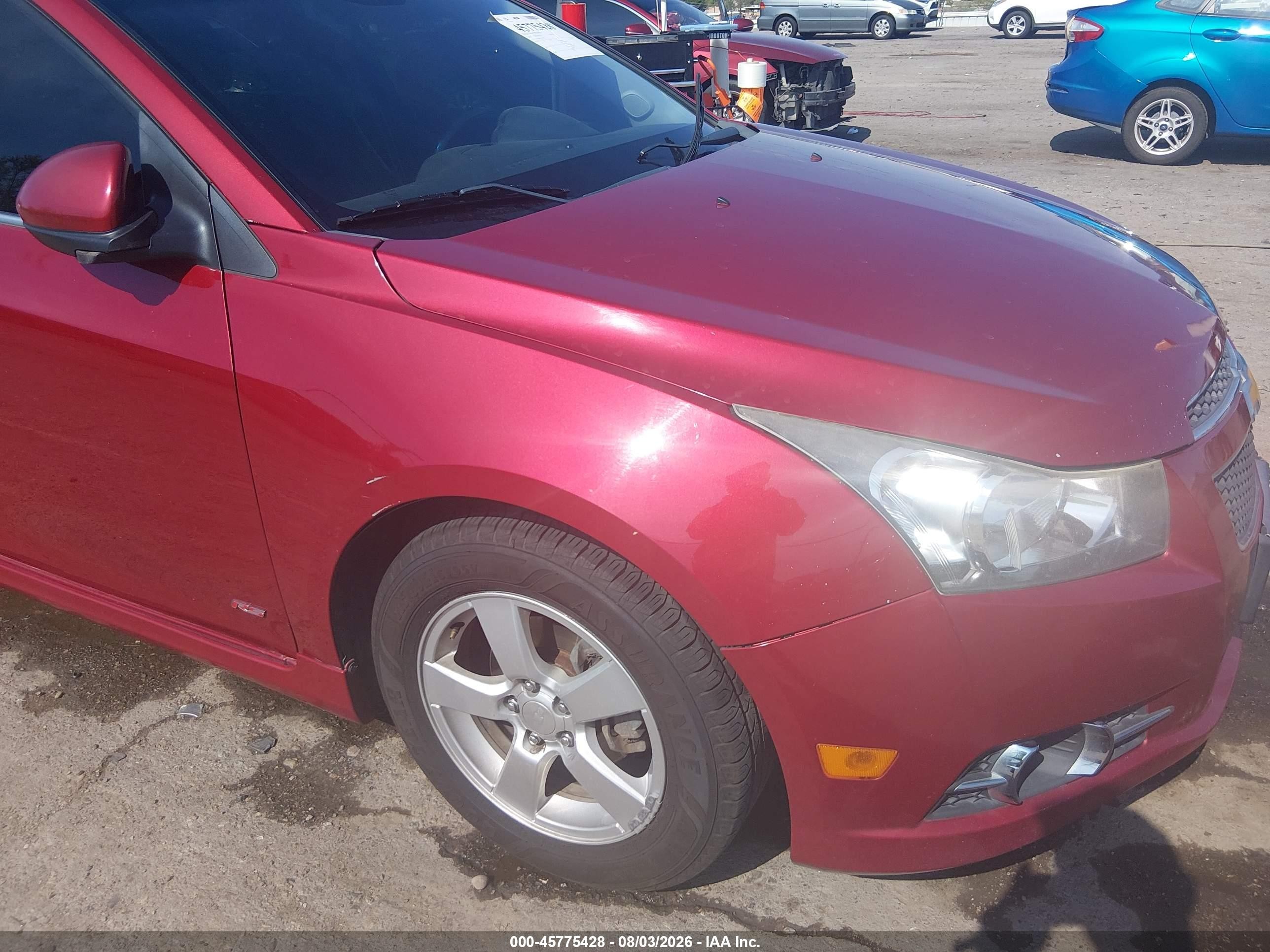 2014 Chevrolet Cruze 1lt Auto Red vin: 1G1PC5SB0E7300792