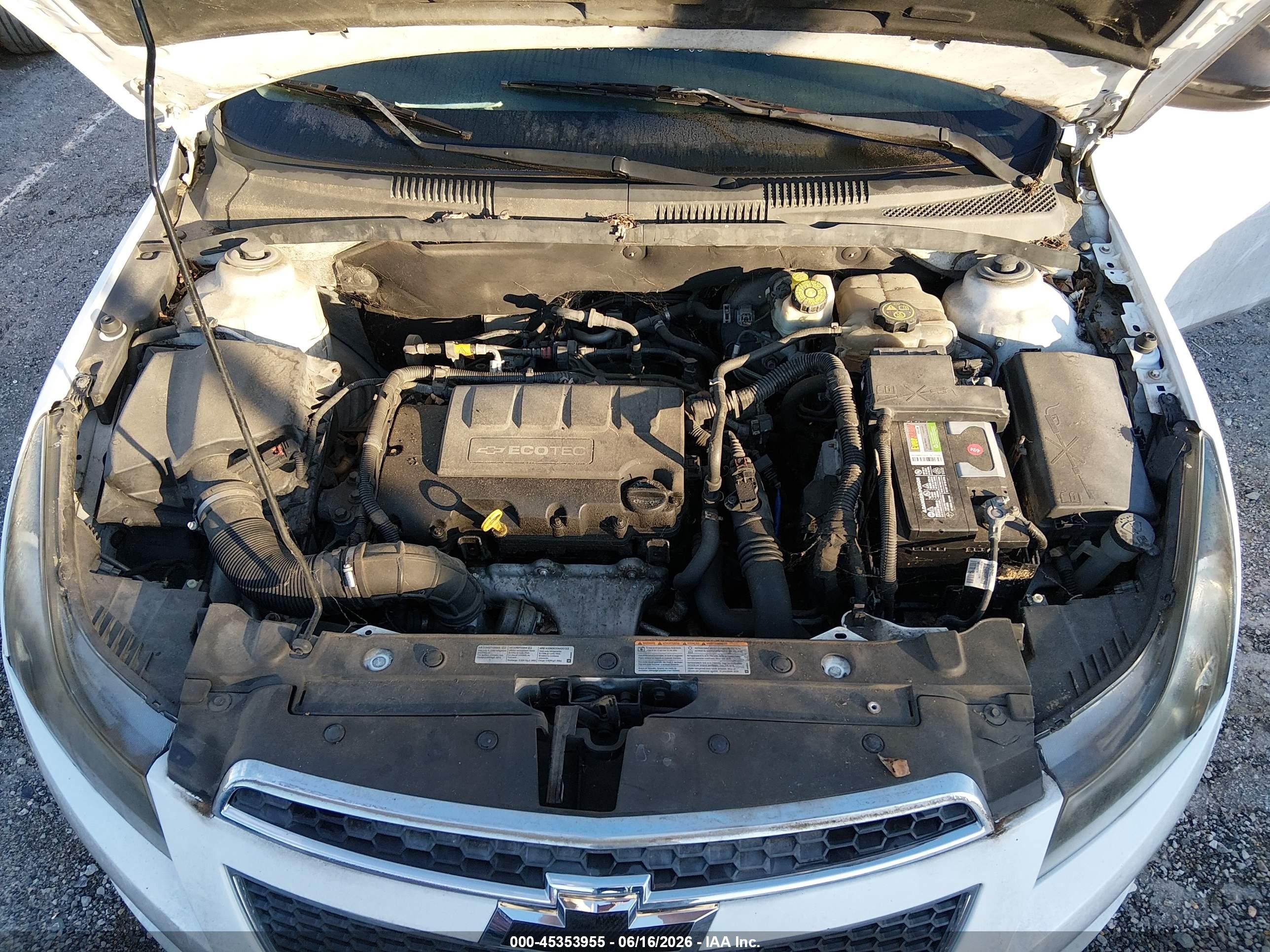 2014 Chevrolet Cruze 1lt Auto Белый vin: 1G1PC5SB0E7351368