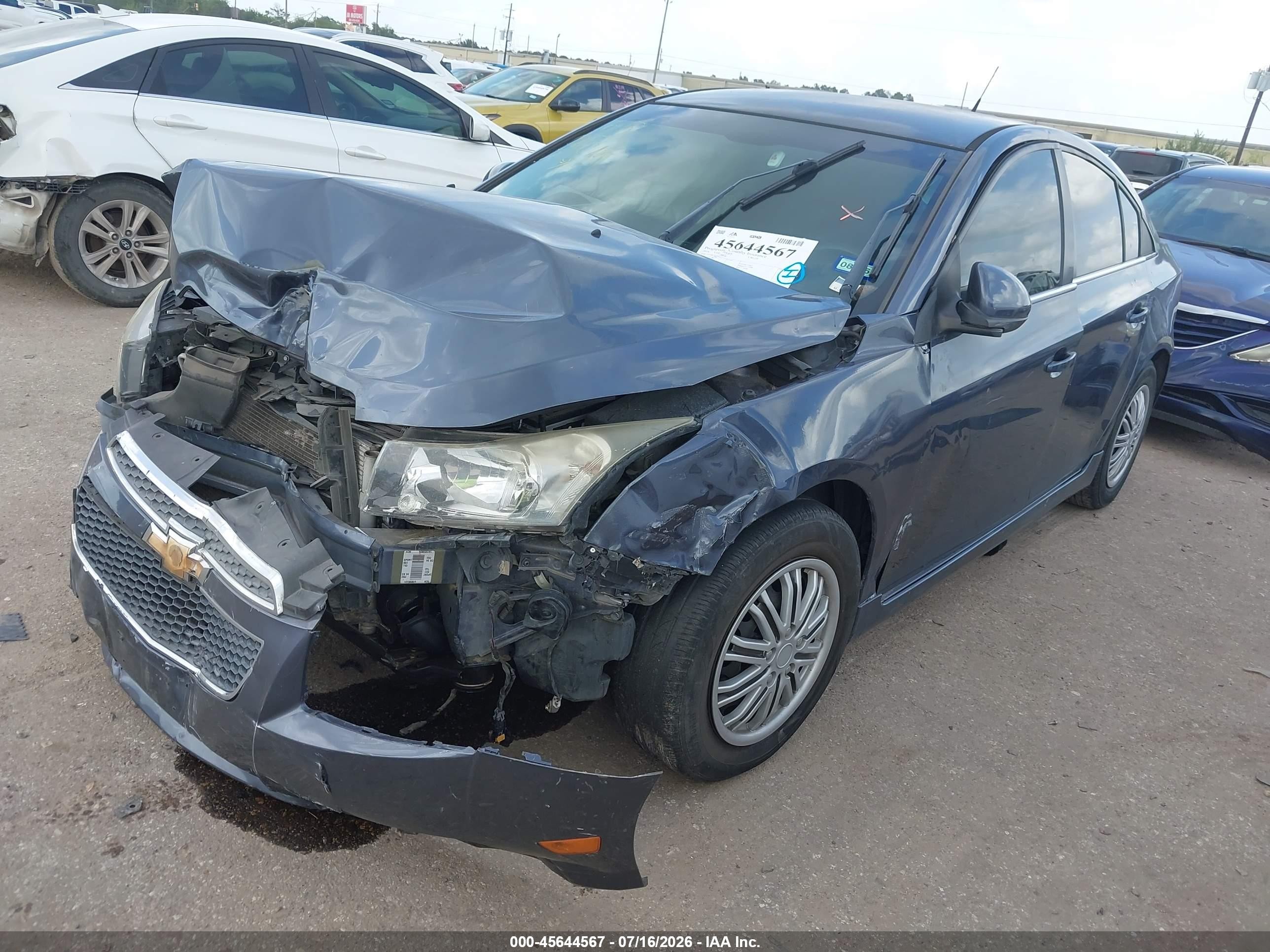 2014 Chevrolet Cruze 1lt Auto Blue vin: 1G1PC5SB0E7365187