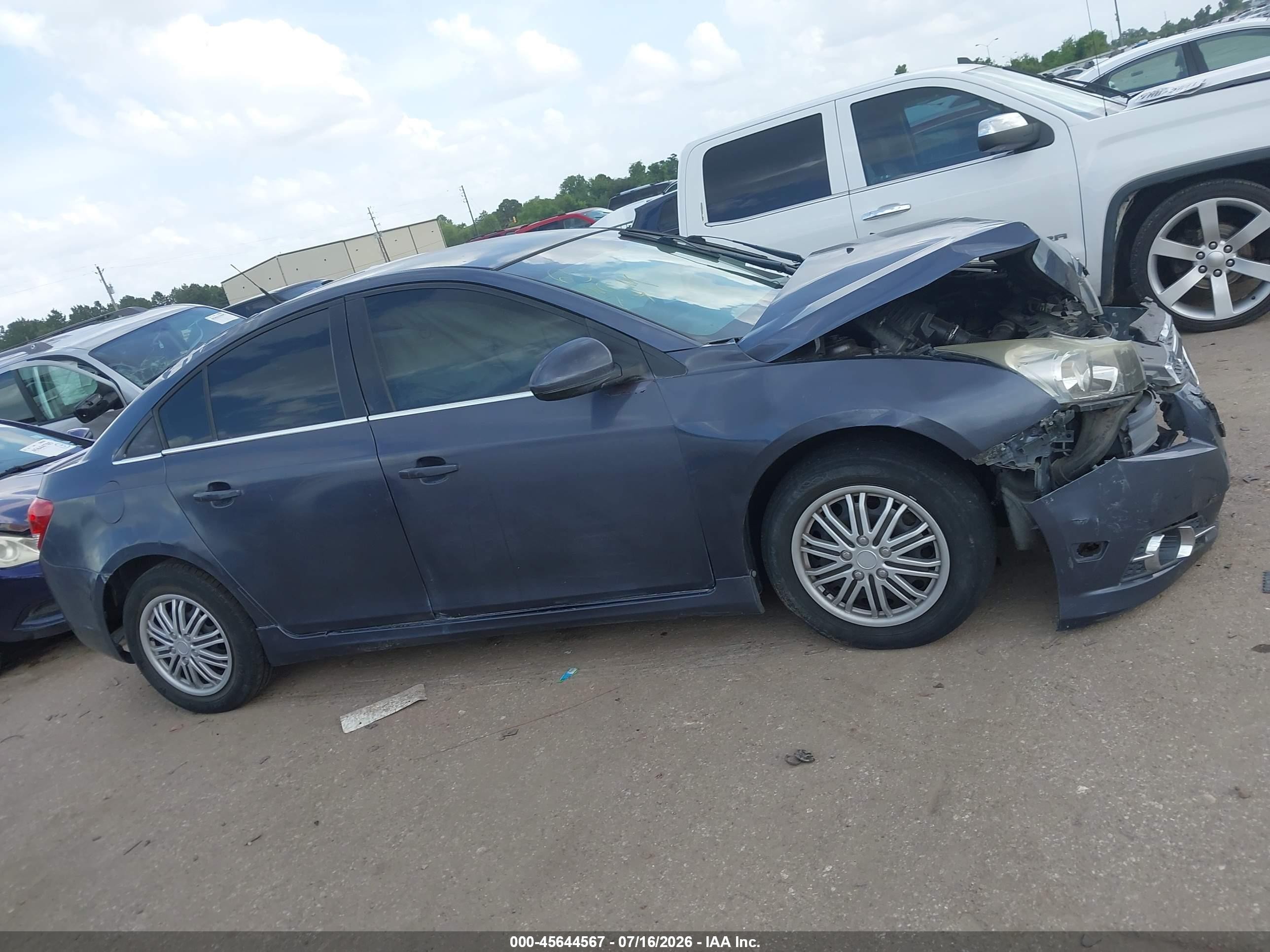 2014 Chevrolet Cruze 1lt Auto Blue vin: 1G1PC5SB0E7365187