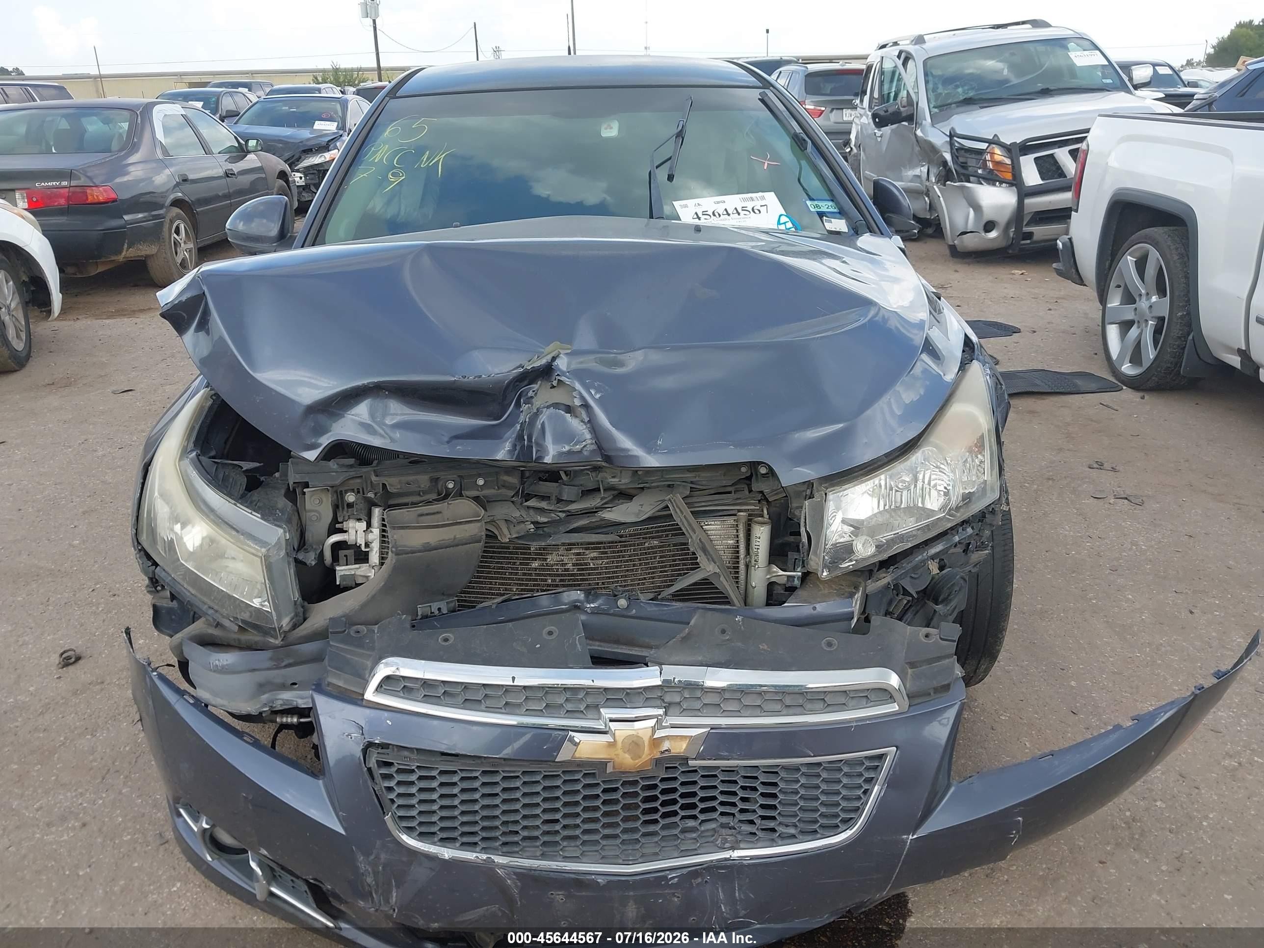 2014 Chevrolet Cruze 1lt Auto Blue vin: 1G1PC5SB0E7365187