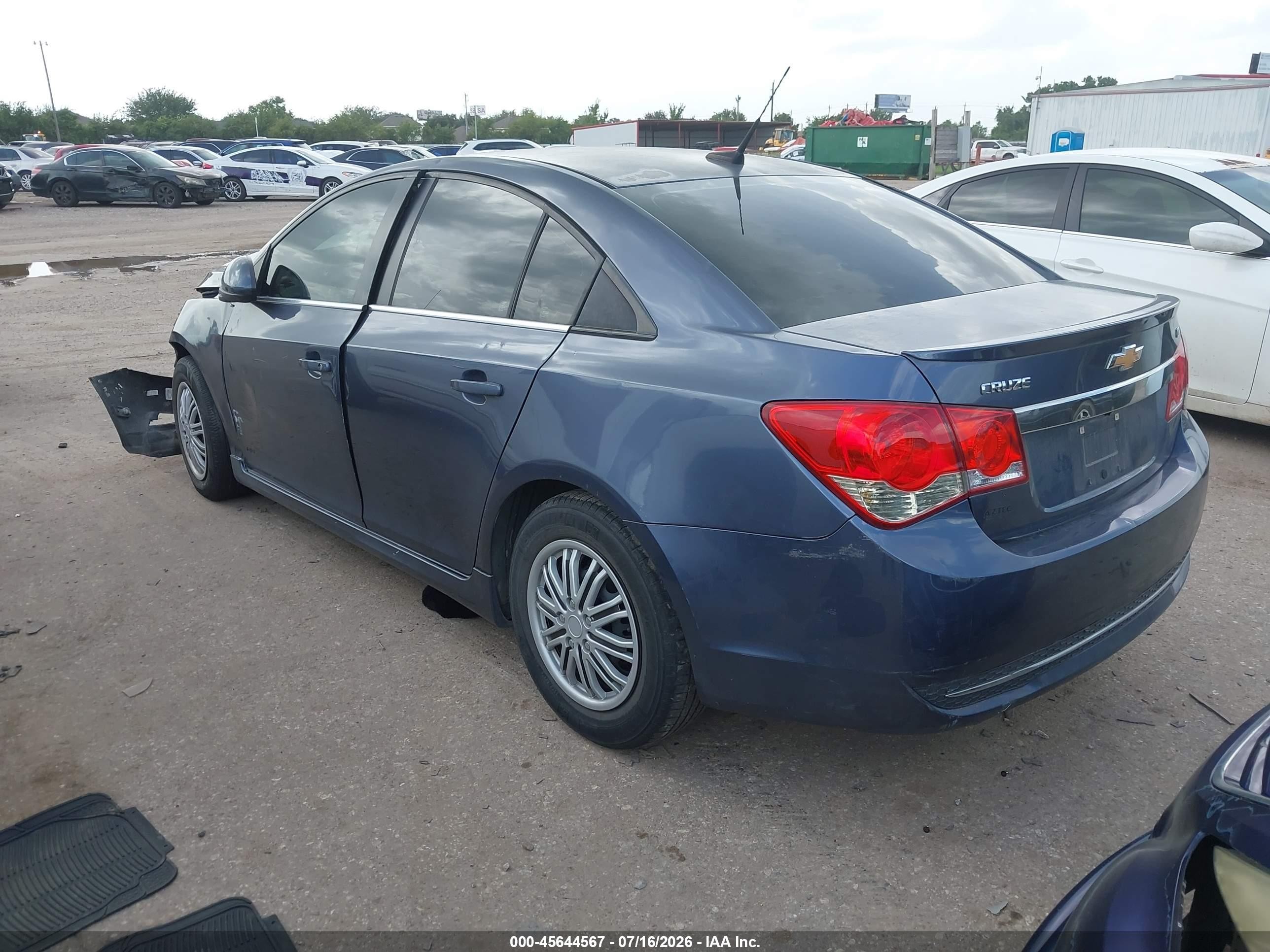 2014 Chevrolet Cruze 1lt Auto Blue vin: 1G1PC5SB0E7365187