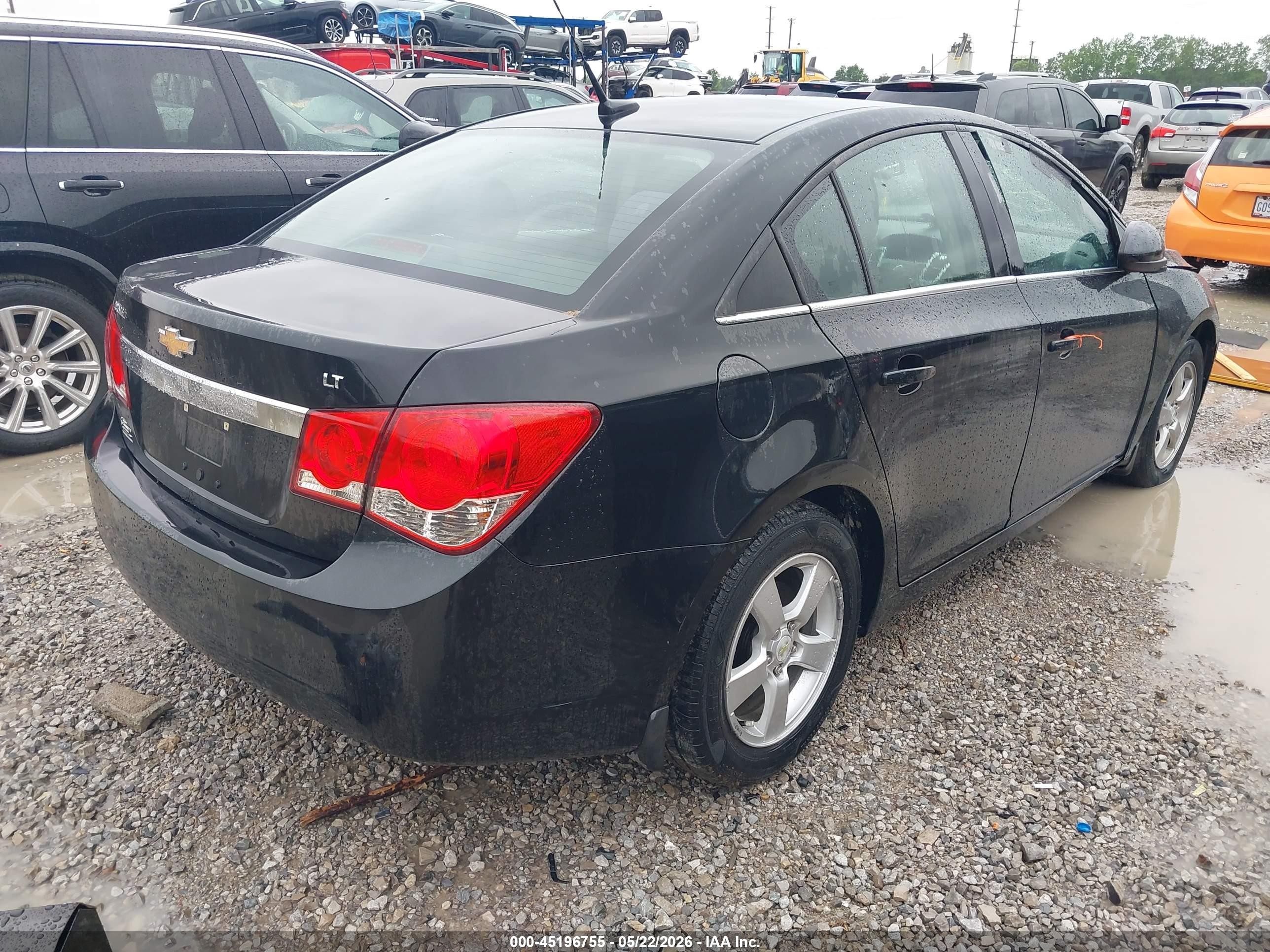 2014 Chevrolet Cruze 1lt Auto Black vin: 1G1PC5SB0E7471431