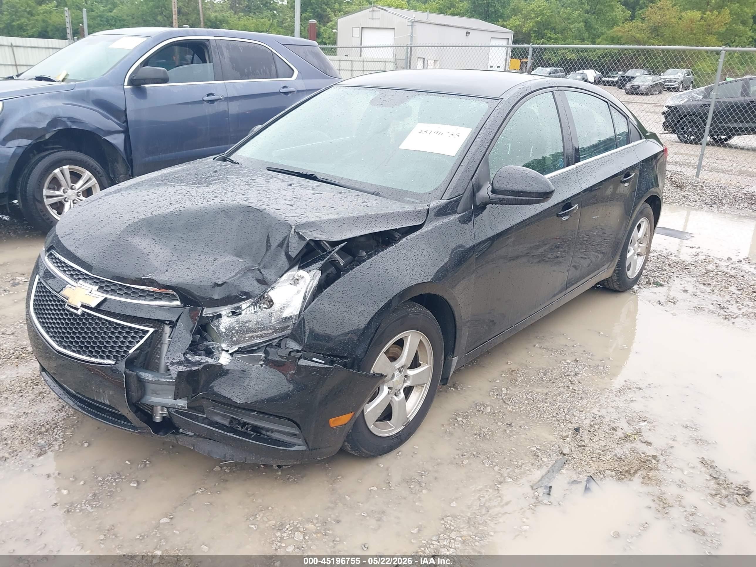 2014 Chevrolet Cruze 1lt Auto Black vin: 1G1PC5SB0E7471431
