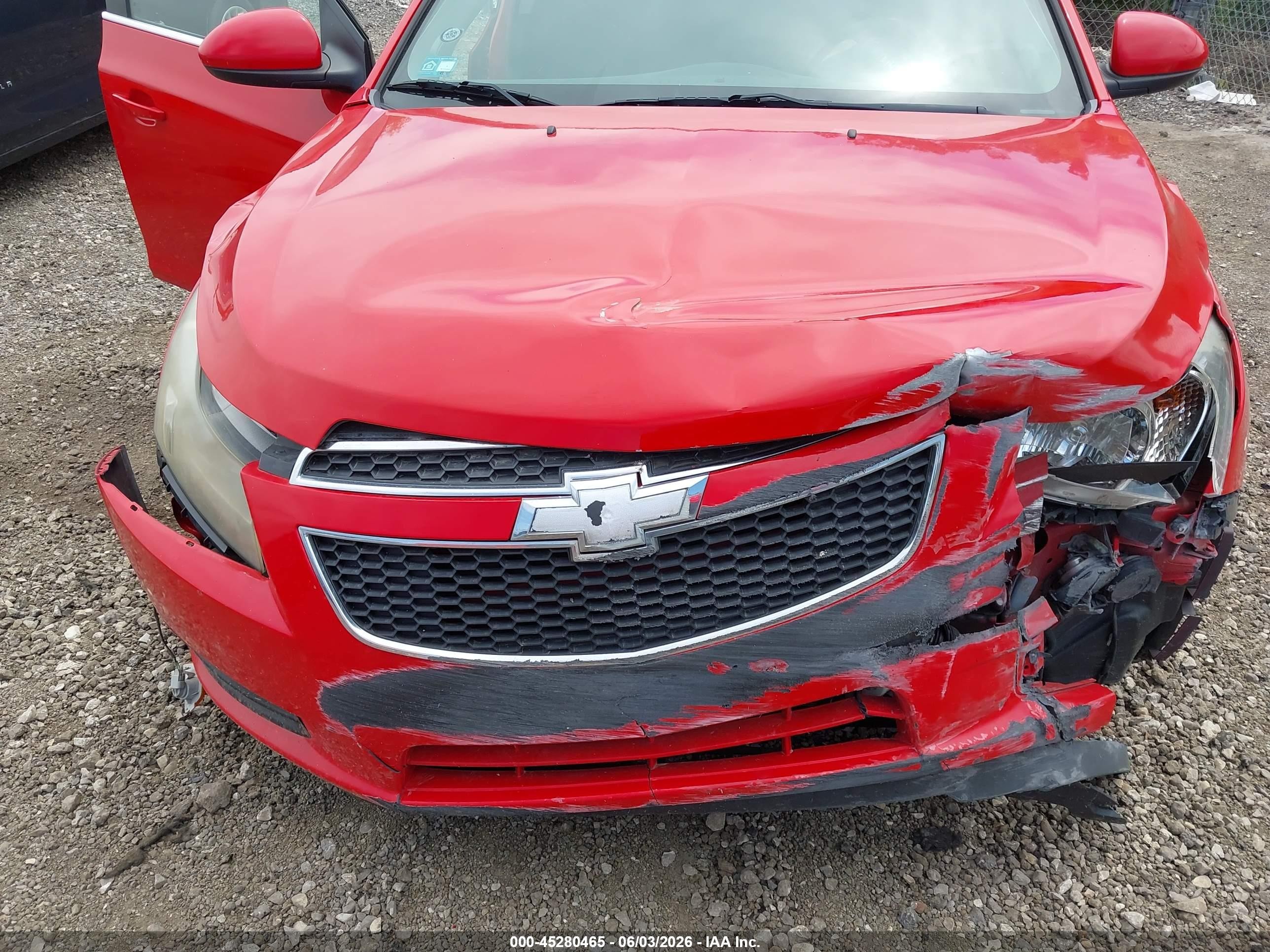 2014 Chevrolet Cruze 1lt Auto Red vin: 1G1PC5SB0E7474491