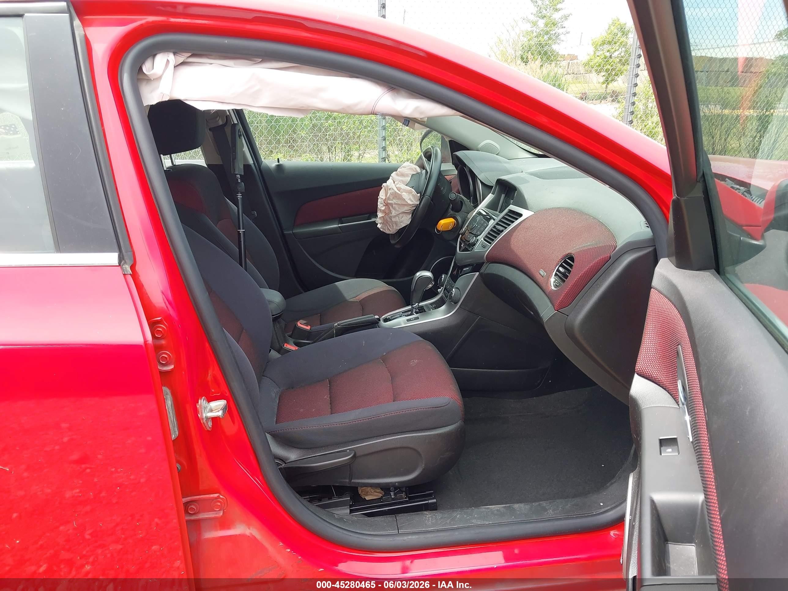 2014 Chevrolet Cruze 1lt Auto Red vin: 1G1PC5SB0E7474491
