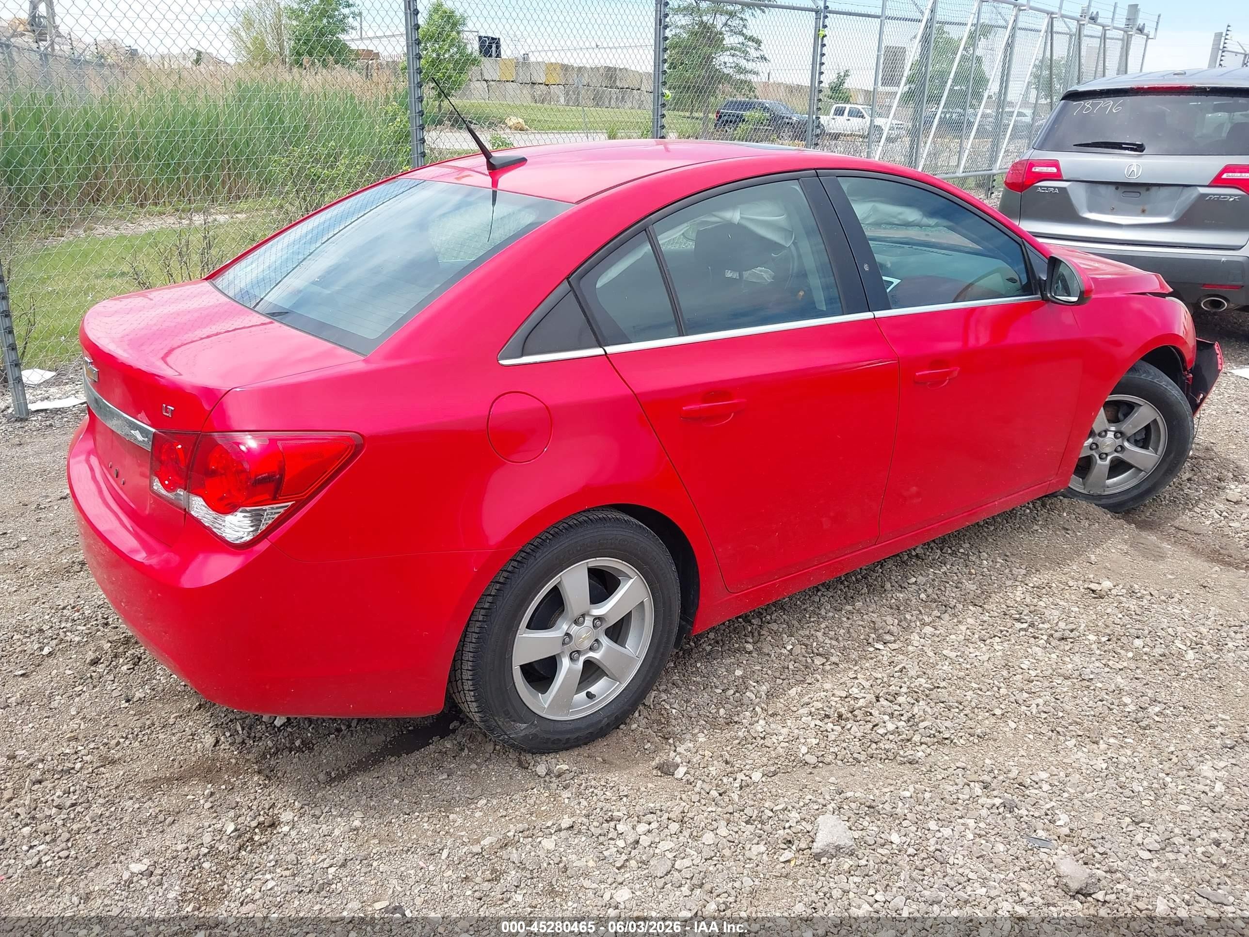 2014 Chevrolet Cruze 1lt Auto Red vin: 1G1PC5SB0E7474491