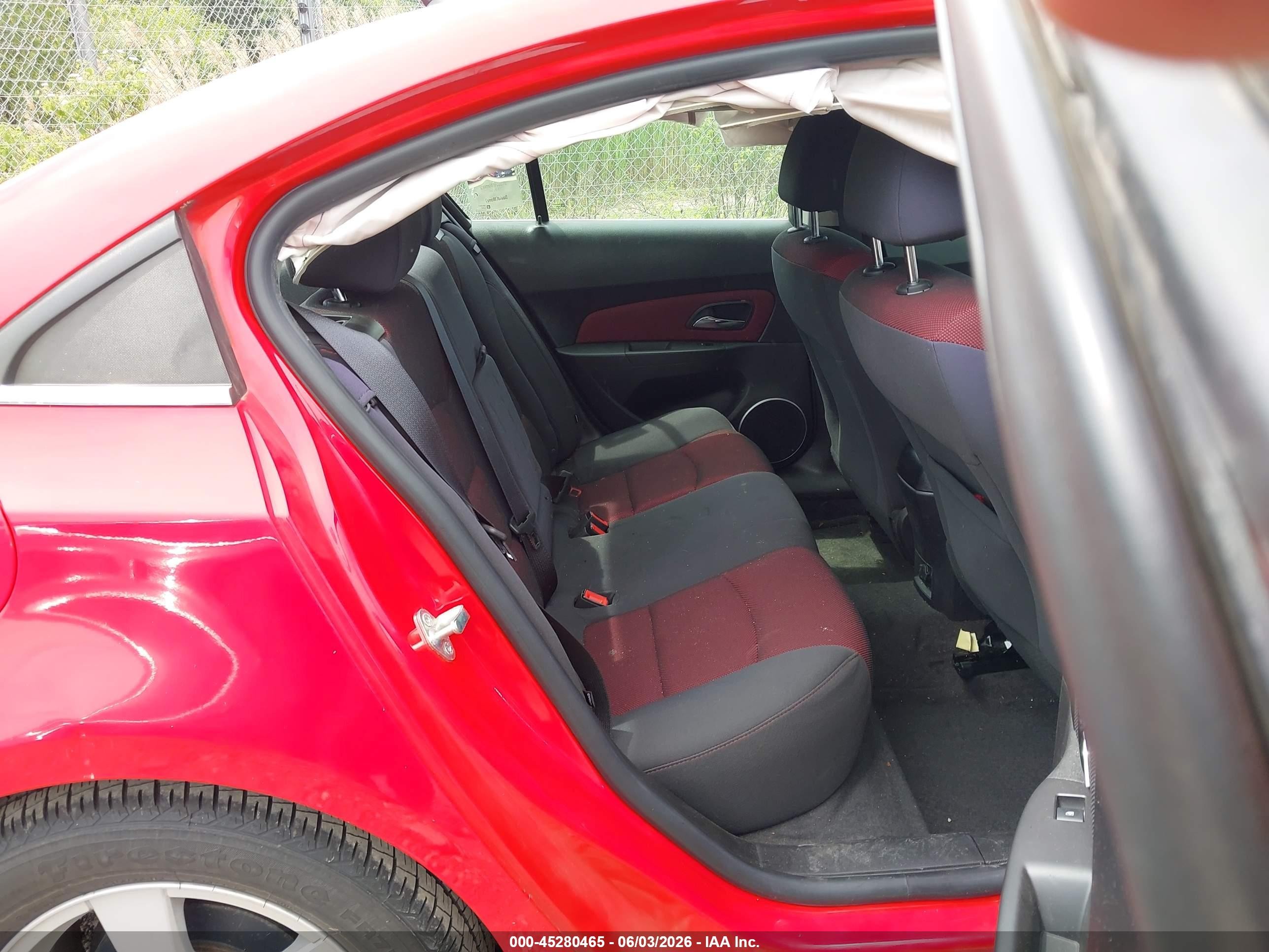 2014 Chevrolet Cruze 1lt Auto Red vin: 1G1PC5SB0E7474491