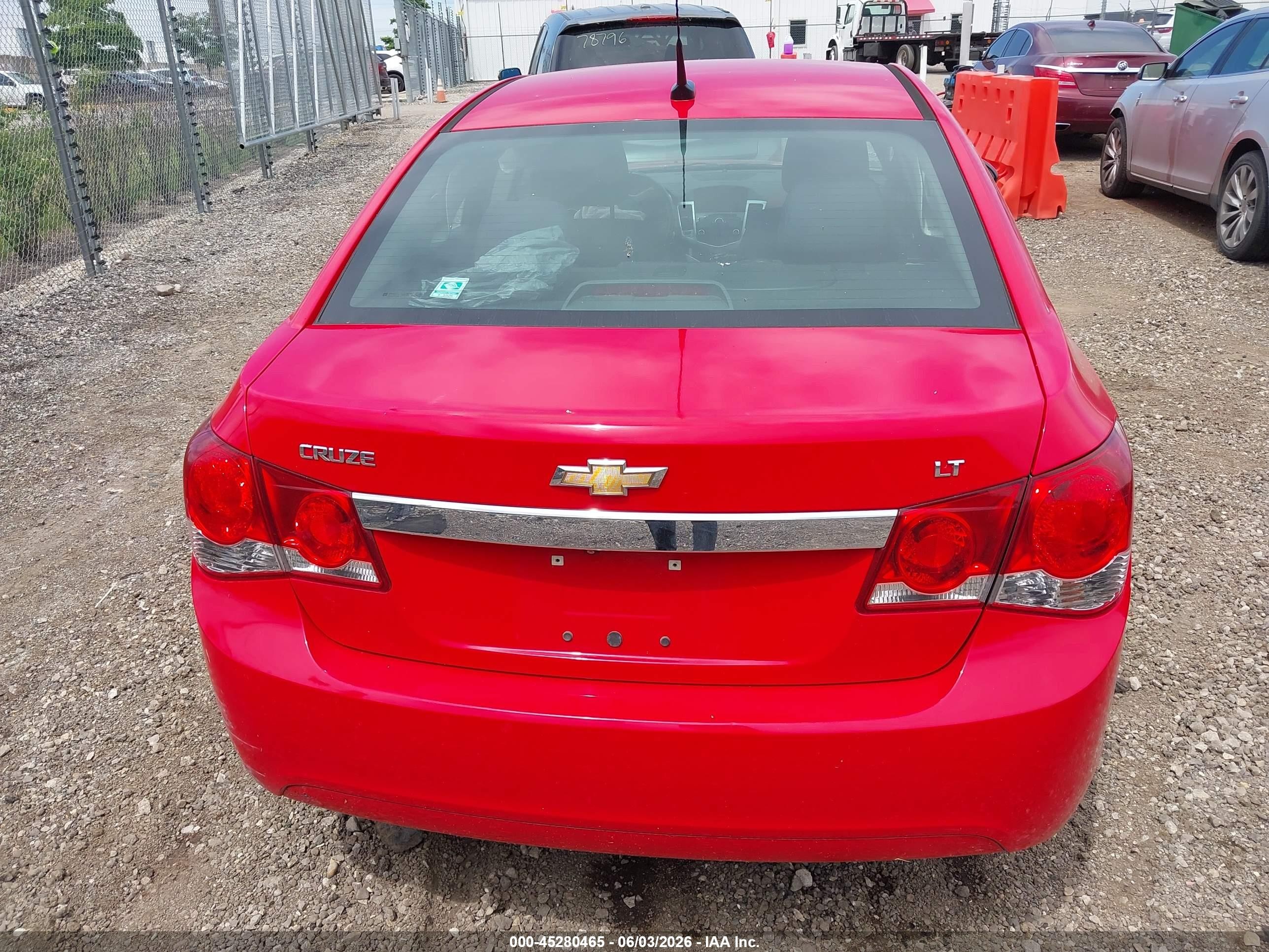 2014 Chevrolet Cruze 1lt Auto Red vin: 1G1PC5SB0E7474491