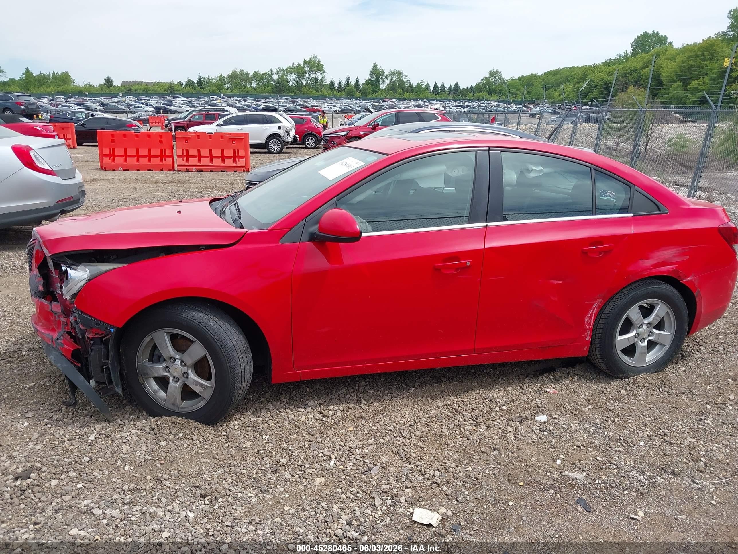 2014 Chevrolet Cruze 1lt Auto Red vin: 1G1PC5SB0E7474491