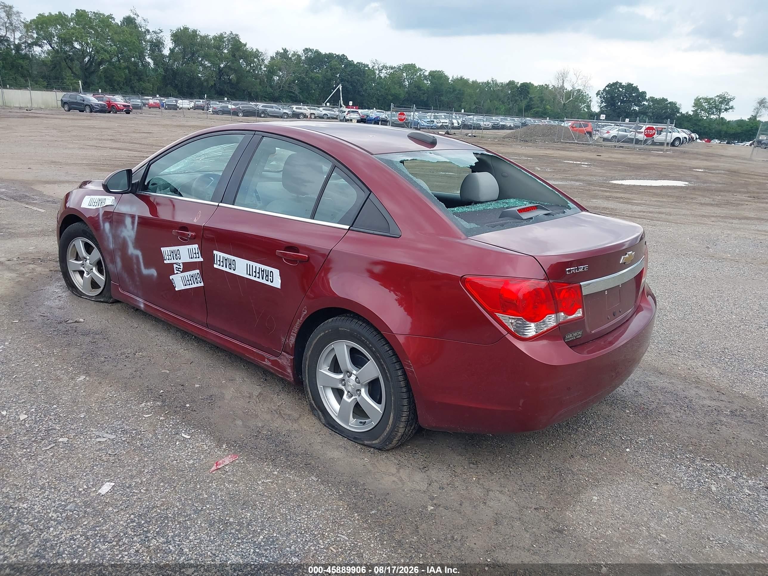 2015 Chevrolet Cruze 1lt Auto Red vin: 1G1PC5SB0F7100013