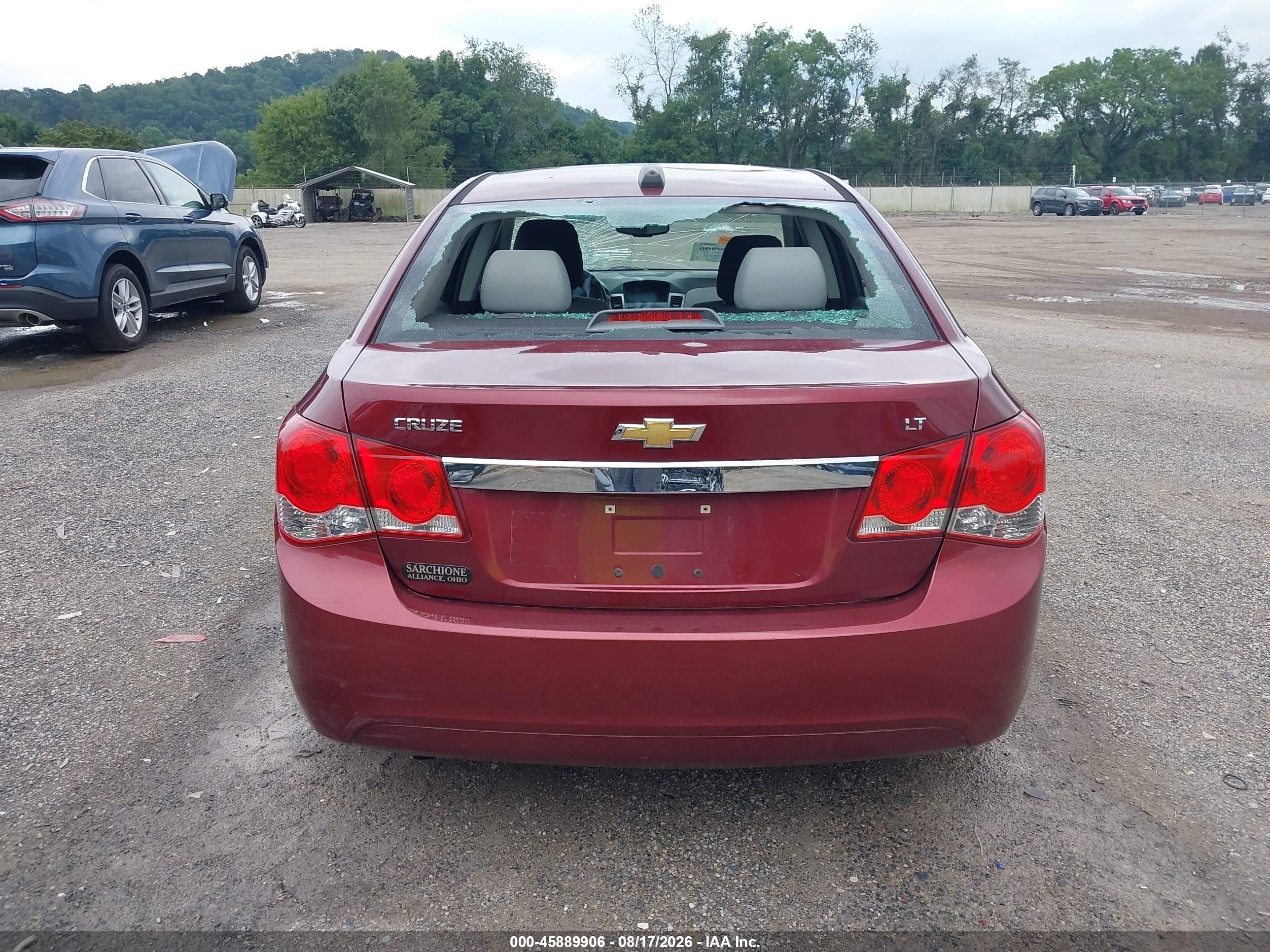 2015 Chevrolet Cruze 1lt Auto Red vin: 1G1PC5SB0F7100013