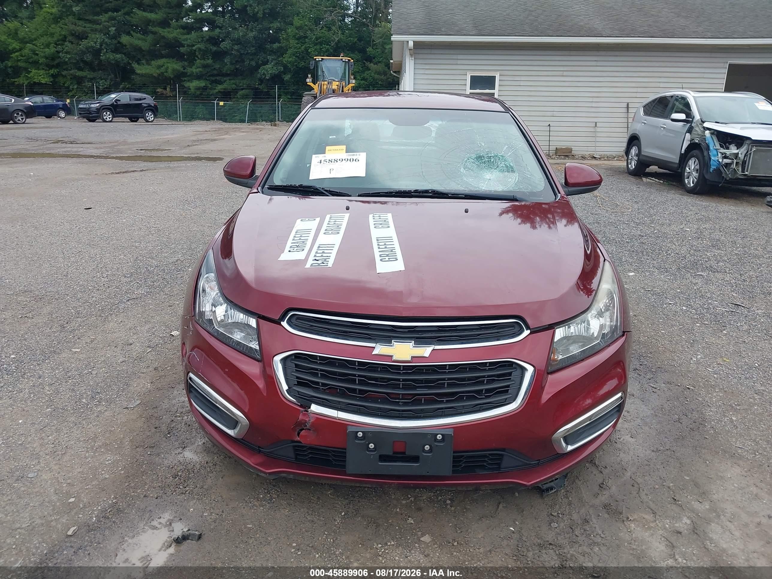 2015 Chevrolet Cruze 1lt Auto Red vin: 1G1PC5SB0F7100013