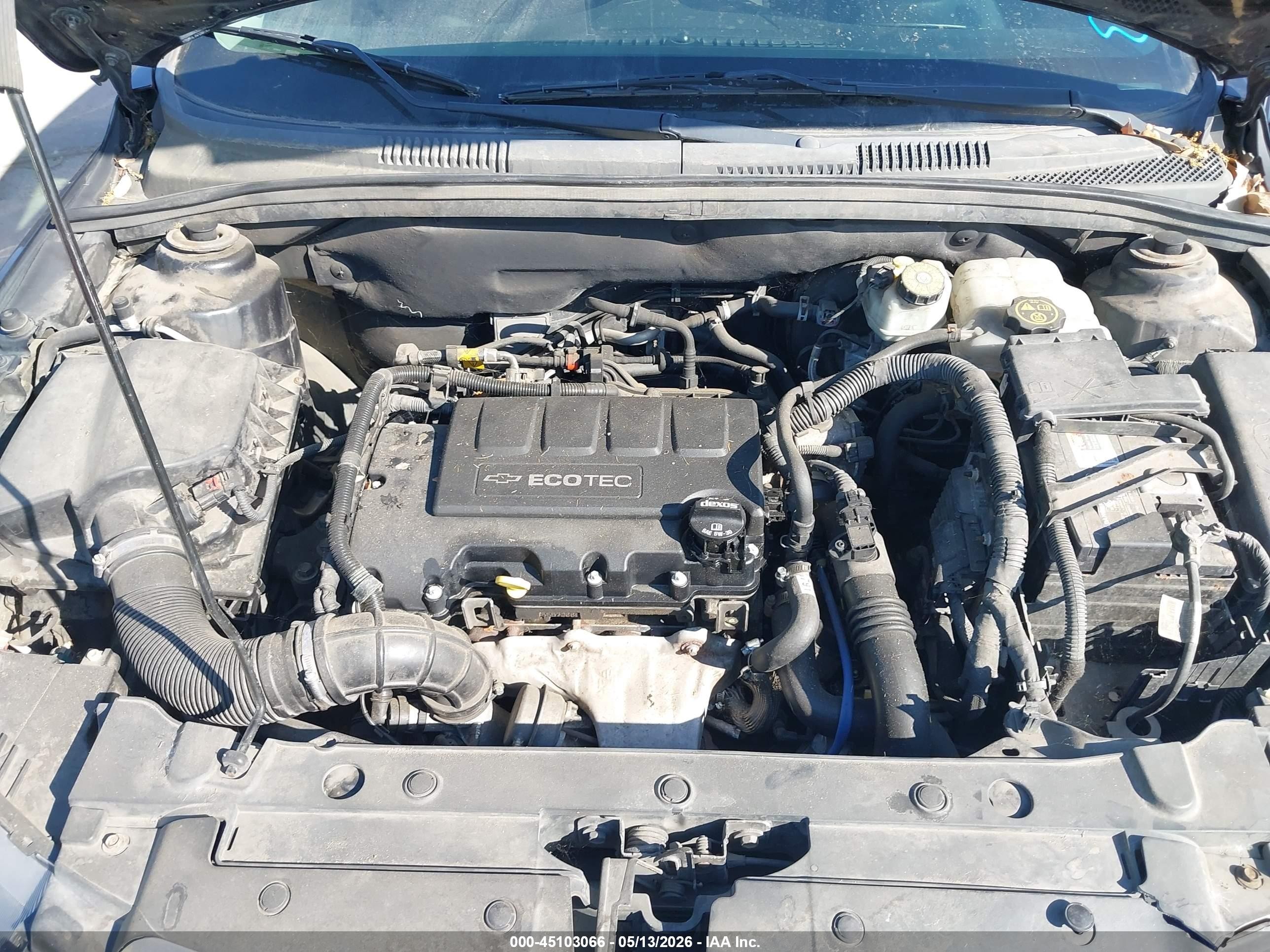 2015 Chevrolet Cruze 1lt Auto Черный vin: 1G1PC5SB0F7101811