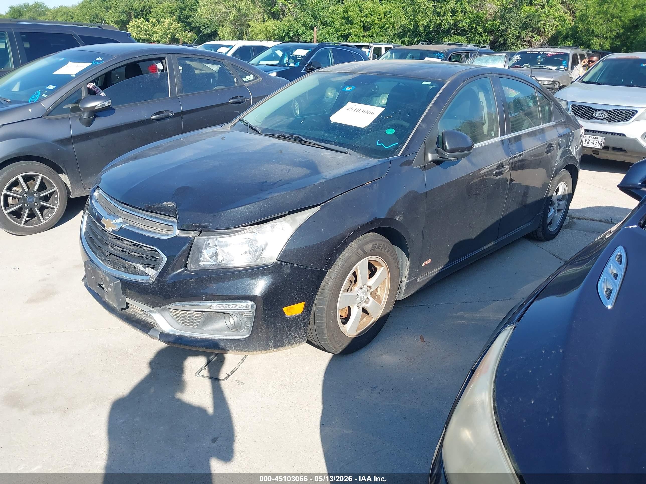 2015 Chevrolet Cruze 1lt Auto Черный vin: 1G1PC5SB0F7101811