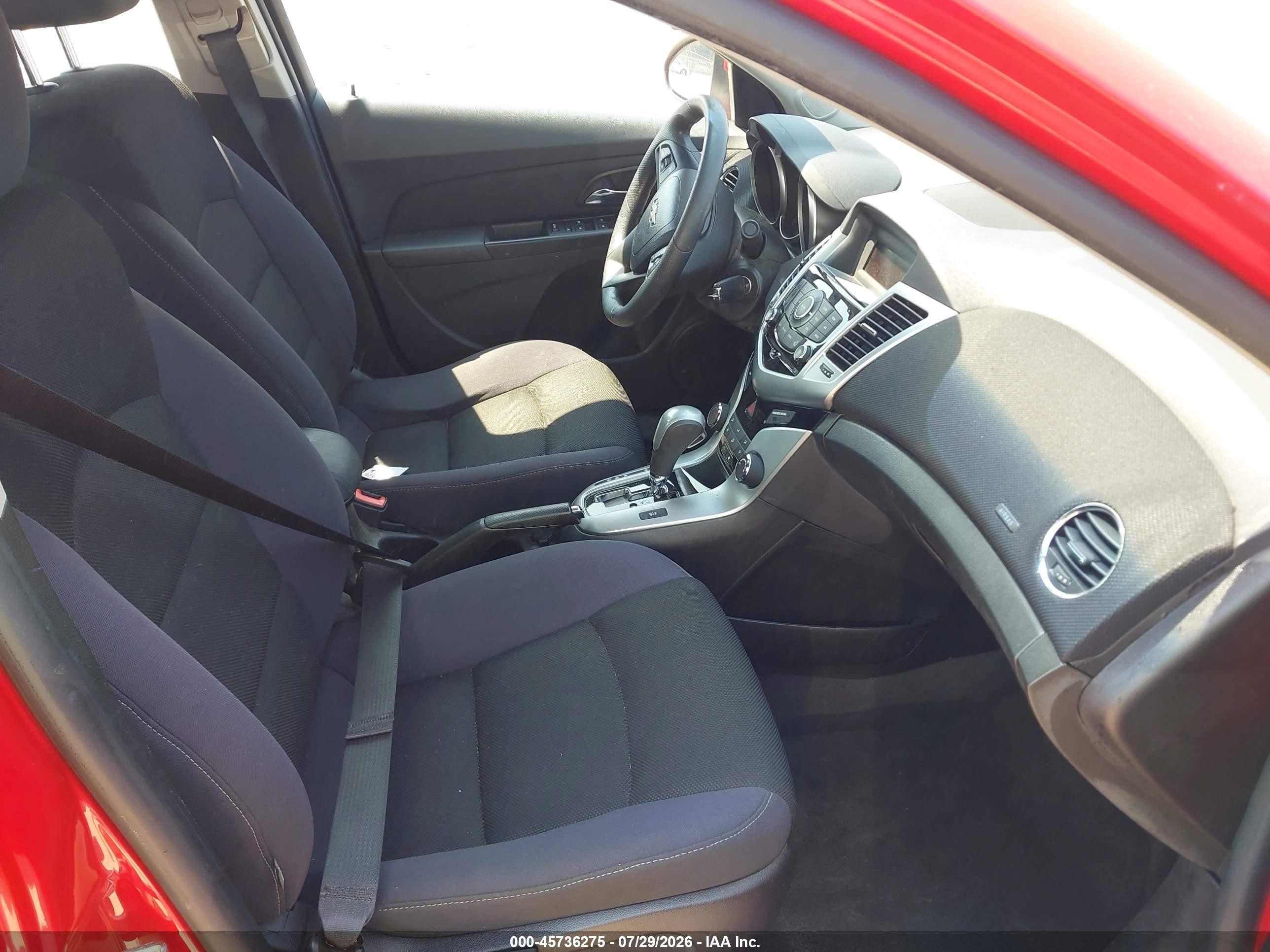 2015 Chevrolet Cruze 1lt Auto Red vin: 1G1PC5SB0F7173253