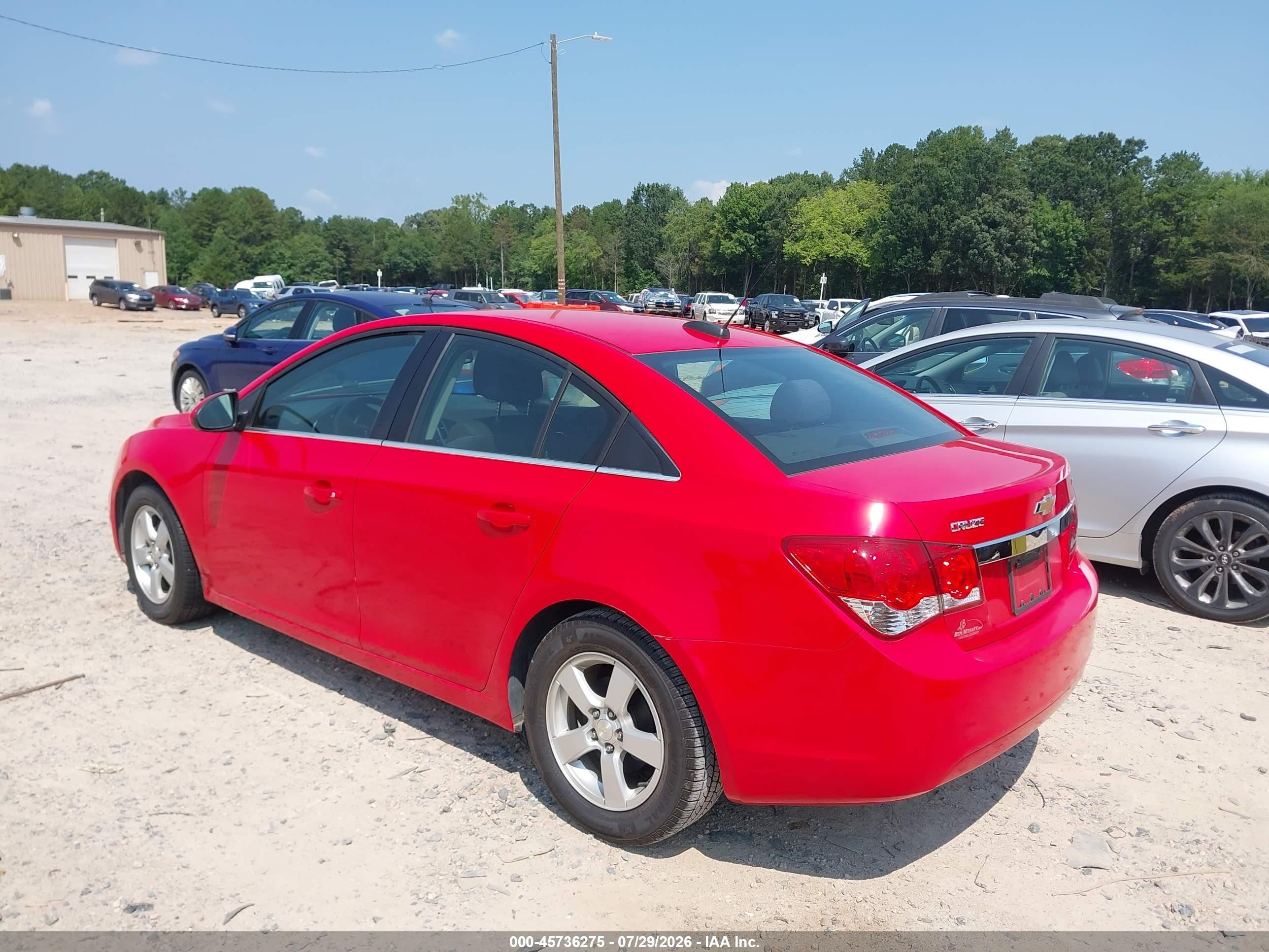 2015 Chevrolet Cruze 1lt Auto Red vin: 1G1PC5SB0F7173253