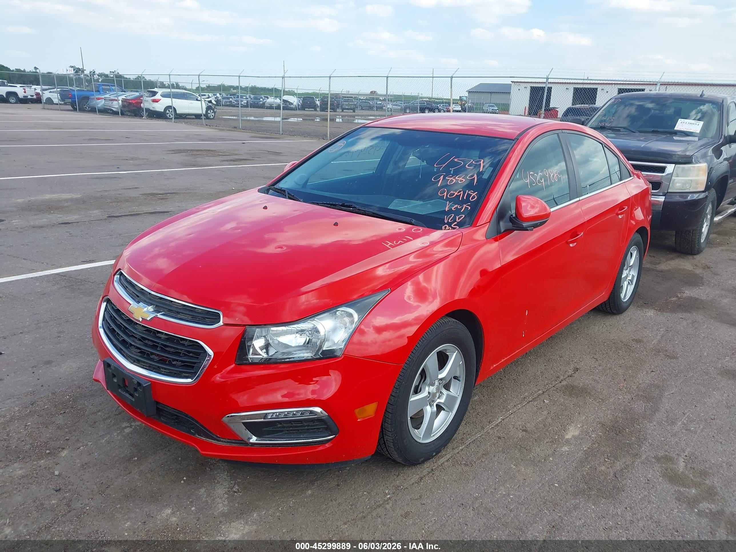 2015 Chevrolet Cruze 1lt Auto Red vin: 1G1PC5SB0F7177271
