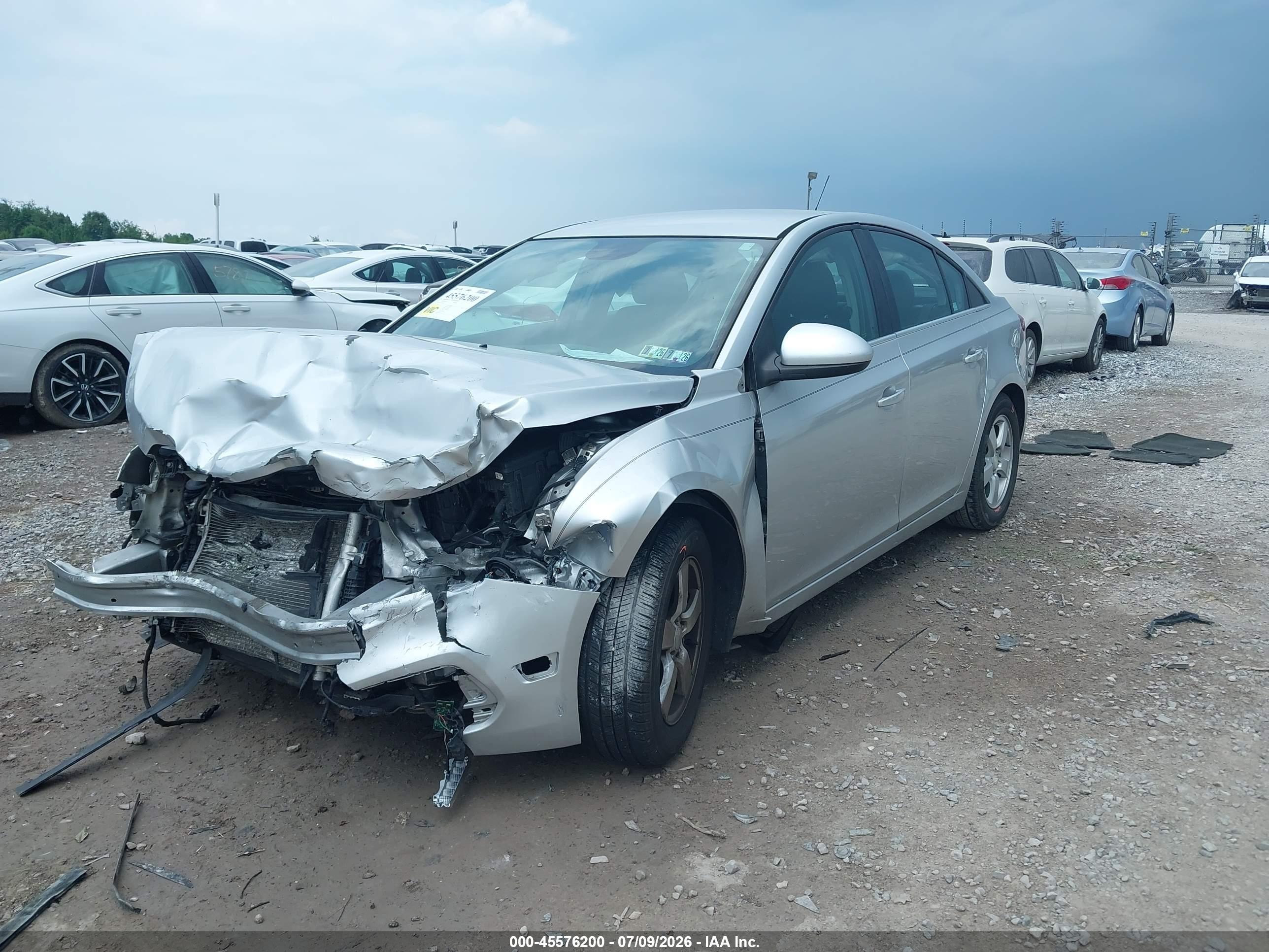 2015 Chevrolet Cruze 1lt Auto Silver vin: 1G1PC5SB0F7191882