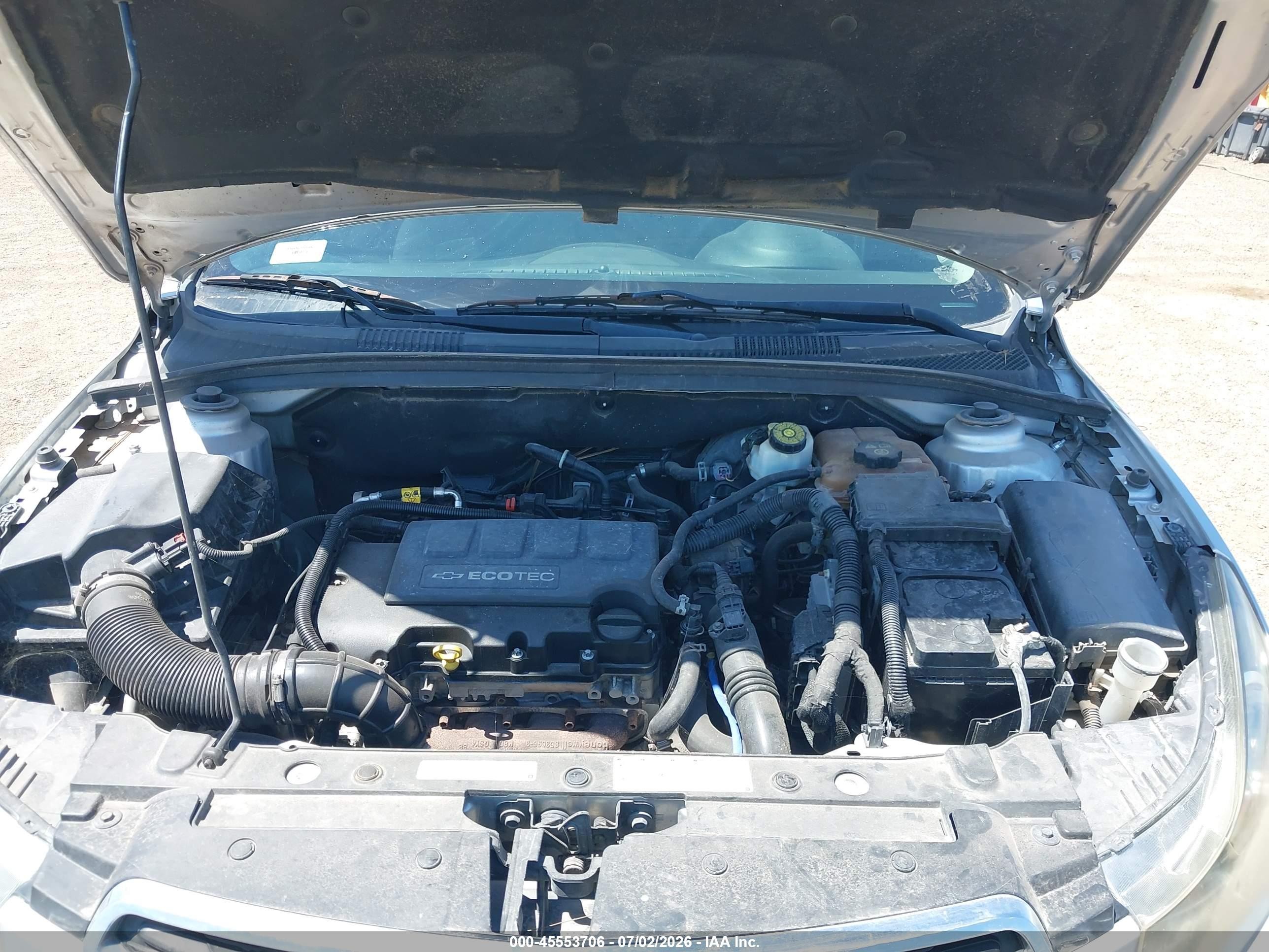 2015 Chevrolet Cruze 1lt Auto Серебряный vin: 1G1PC5SB0F7192482