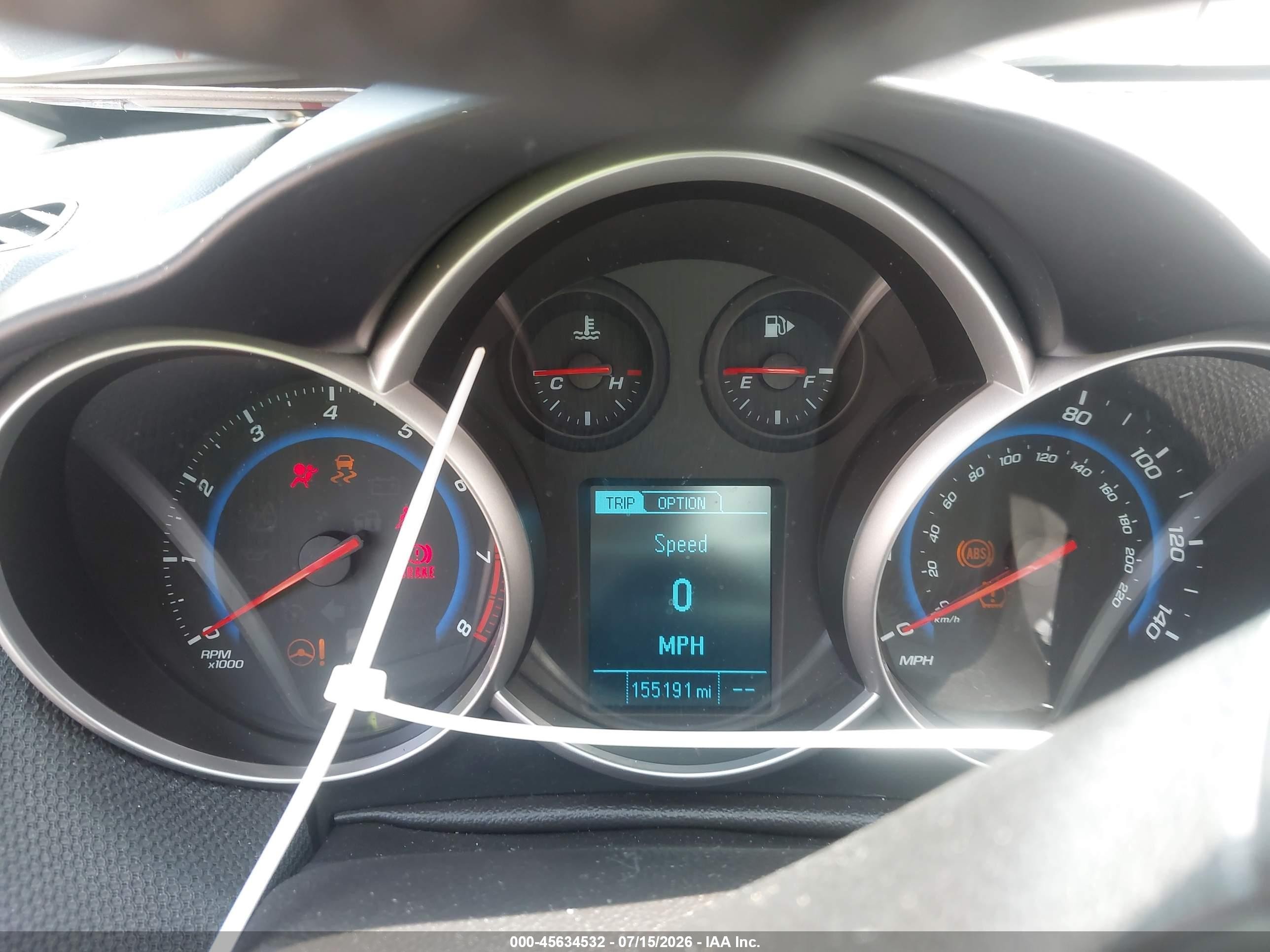 2015 Chevrolet Cruze 1lt Auto Серый vin: 1G1PC5SB0F7196287