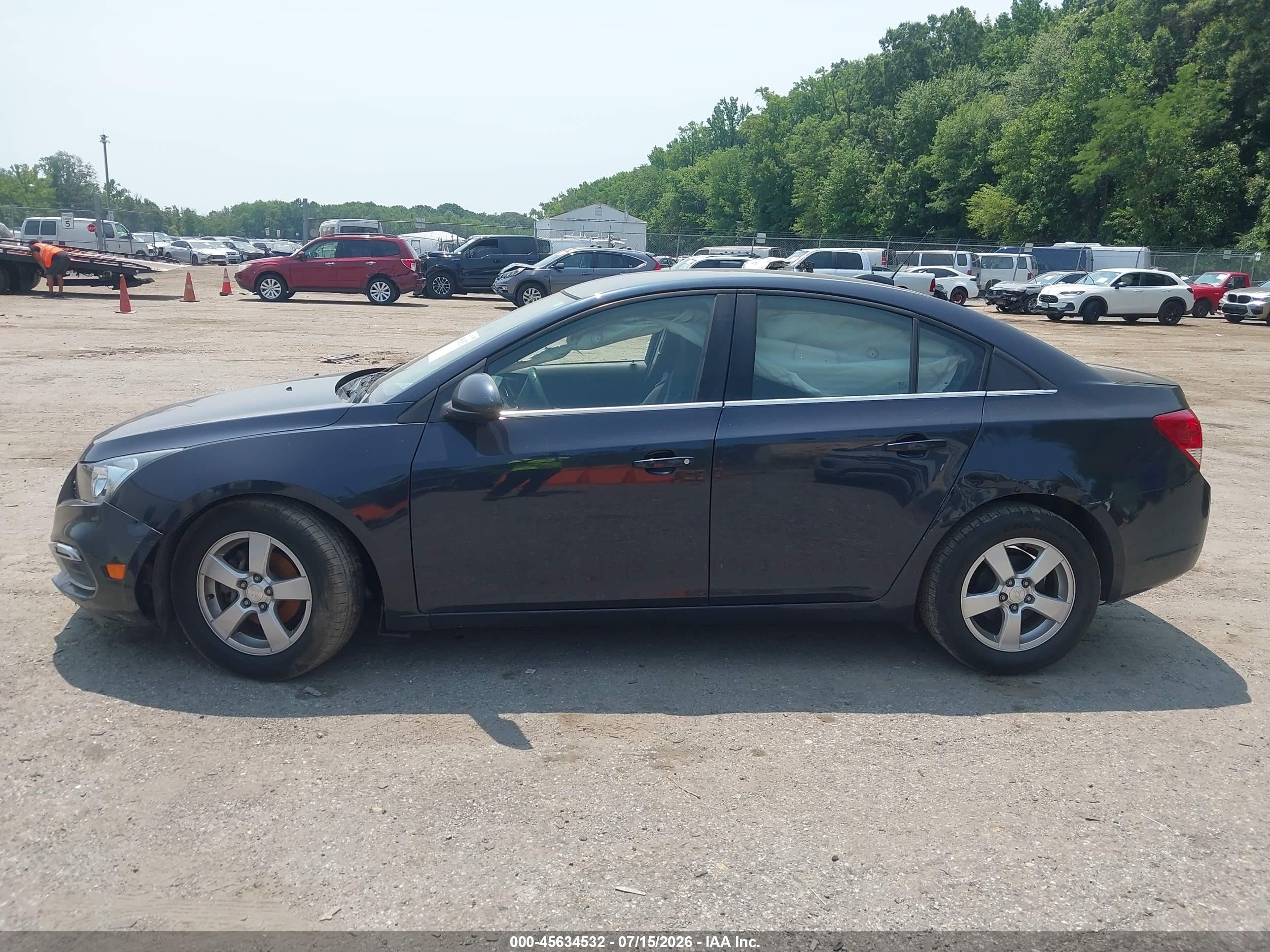 2015 Chevrolet Cruze 1lt Auto Серый vin: 1G1PC5SB0F7196287
