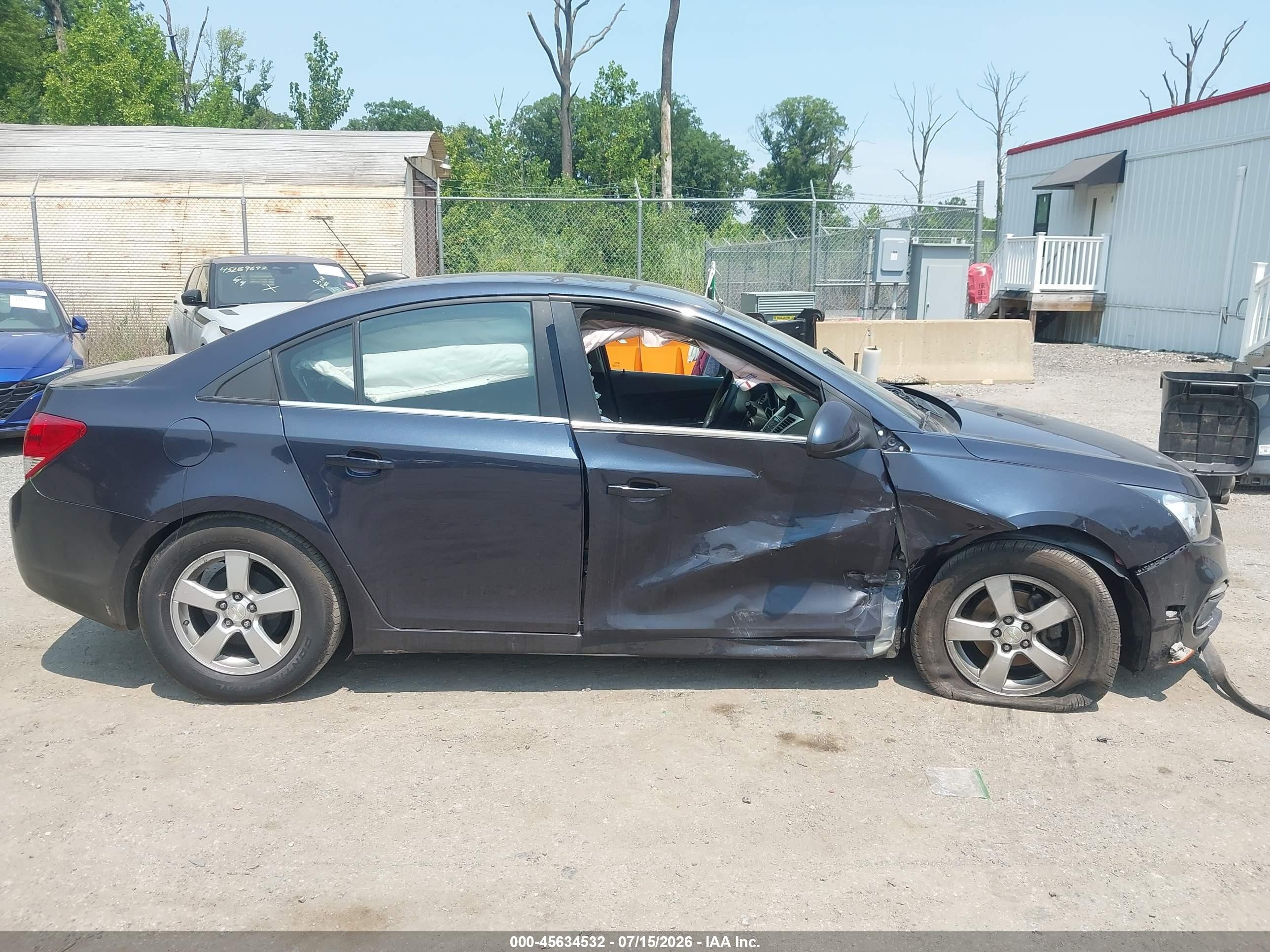 2015 Chevrolet Cruze 1lt Auto Серый vin: 1G1PC5SB0F7196287