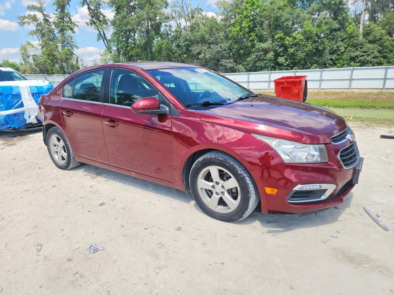 2015 Chevrolet Cruze Lt Red vin: 1G1PC5SB0F7201665