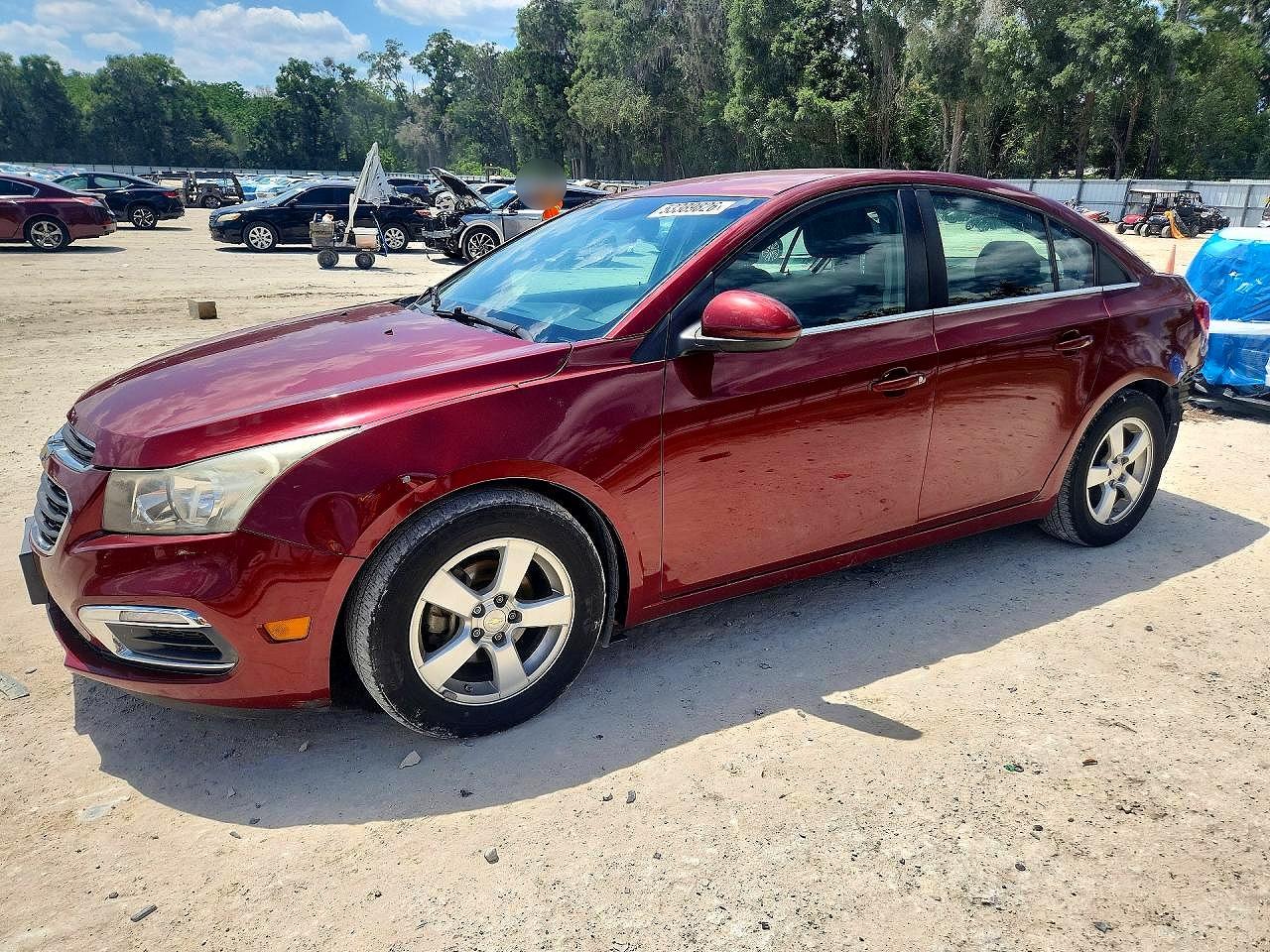 2015 Chevrolet Cruze Lt Red vin: 1G1PC5SB0F7201665