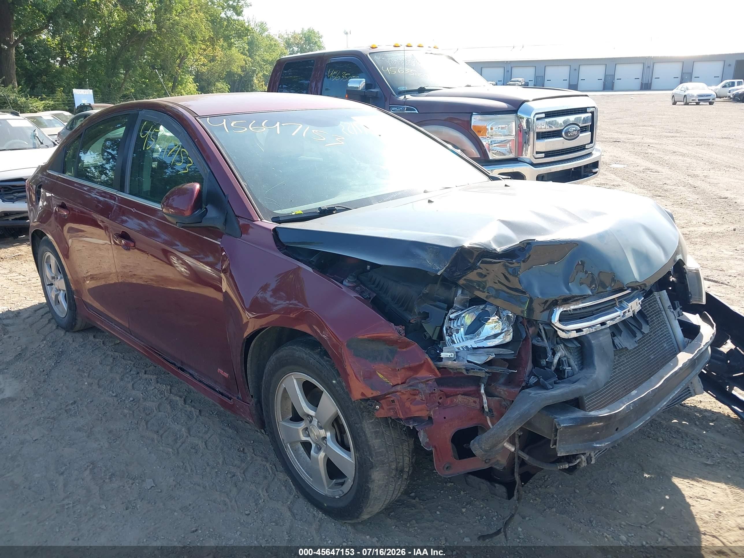 2015 Chevrolet Cruze 1lt Auto Red vin: 1G1PC5SB0F7293537