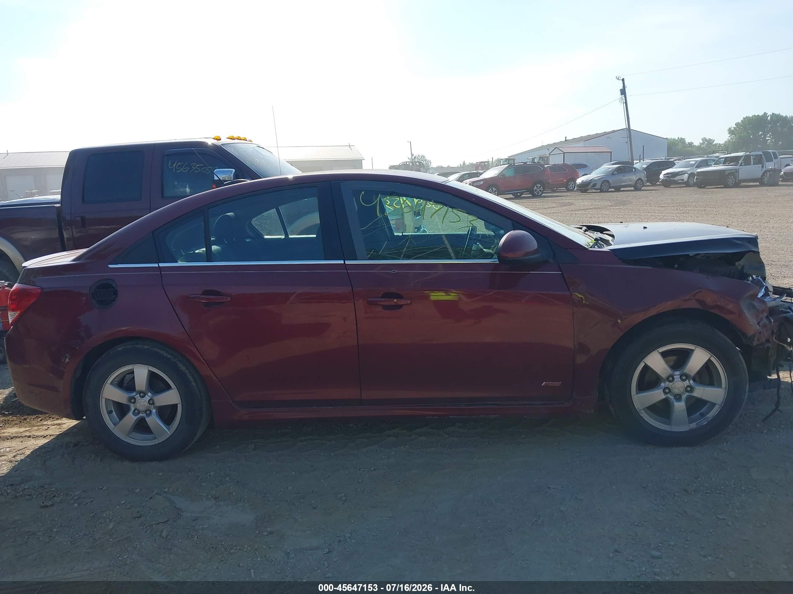 2015 Chevrolet Cruze 1lt Auto Red vin: 1G1PC5SB0F7293537