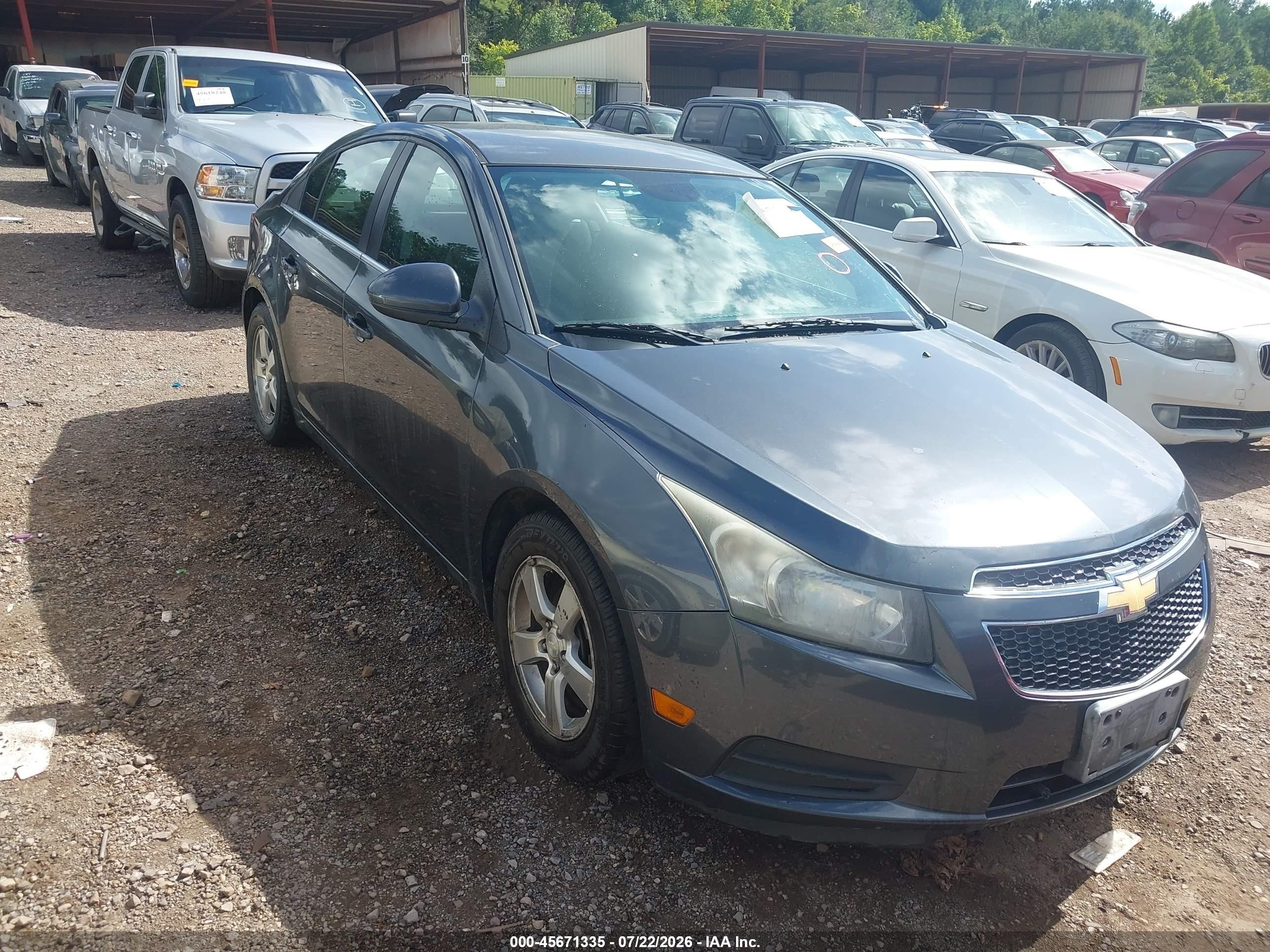 2013 Chevrolet Cruze 1lt Auto Gray vin: 1G1PC5SB1D7143367