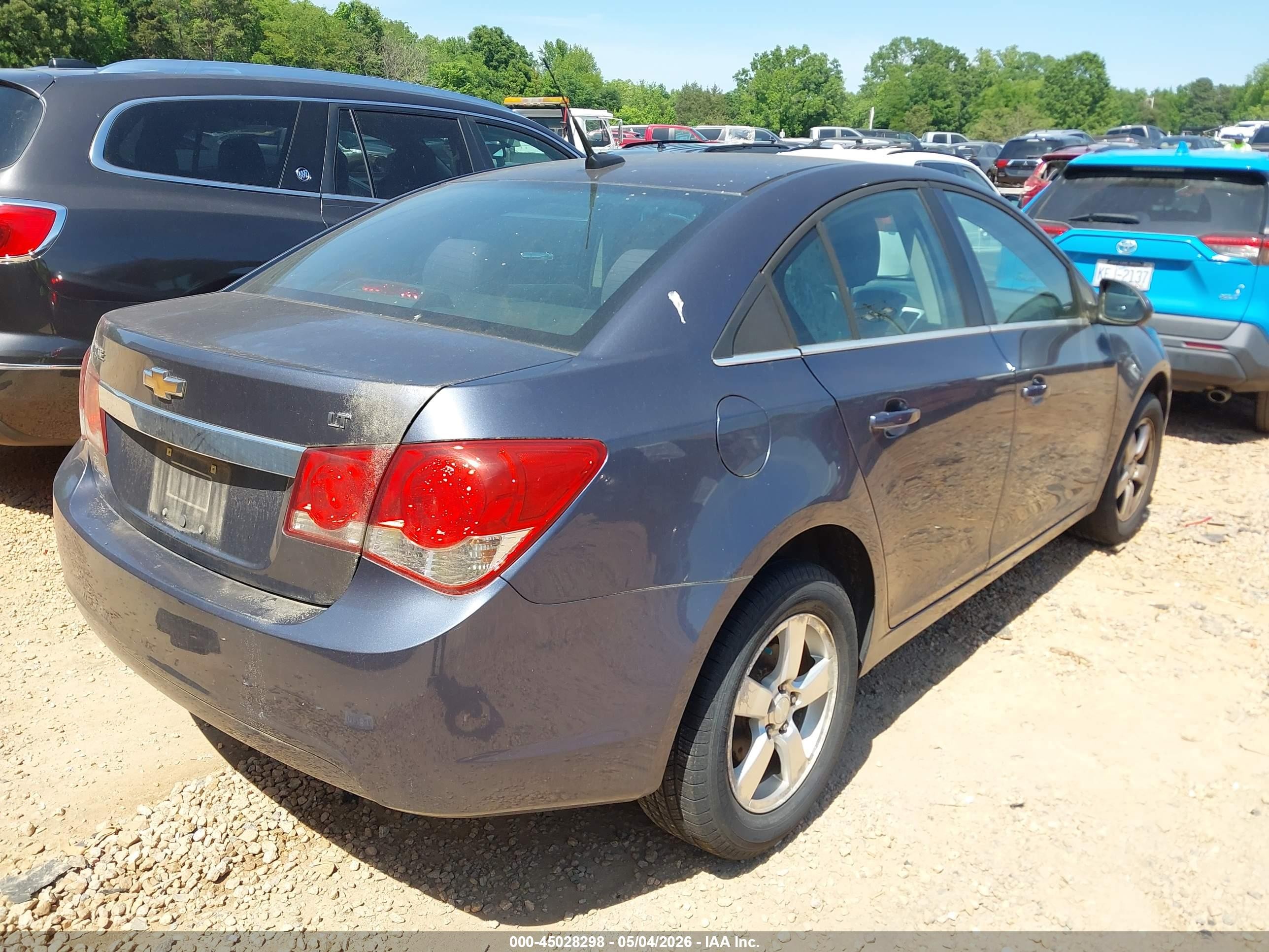 2013 Chevrolet Cruze 1lt Auto Gray vin: 1G1PC5SB1D7174201