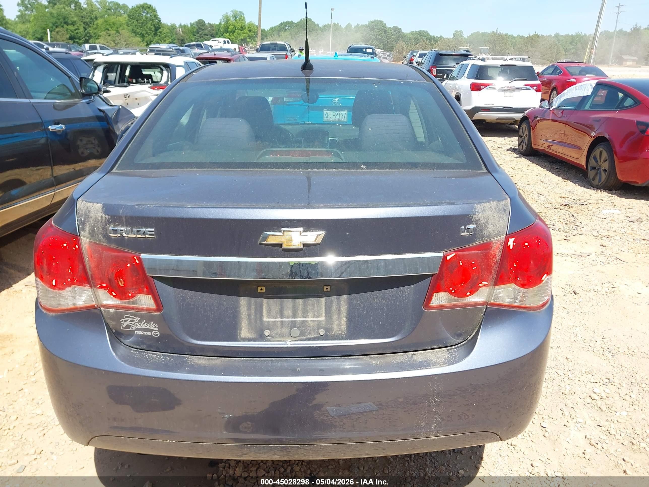 2013 Chevrolet Cruze 1lt Auto Gray vin: 1G1PC5SB1D7174201
