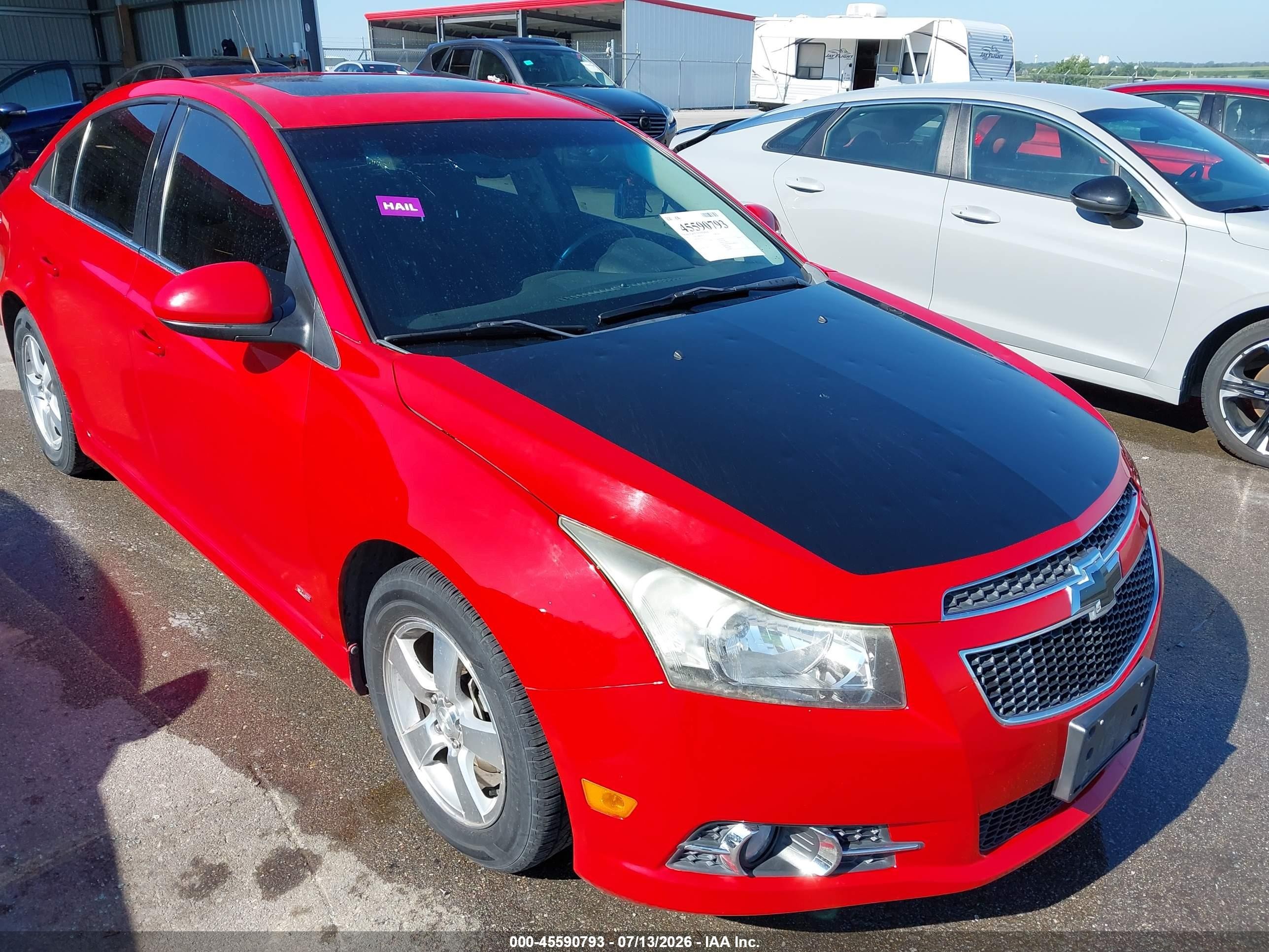 2013 Chevrolet Cruze 1lt Auto Red vin: 1G1PC5SB1D7187773