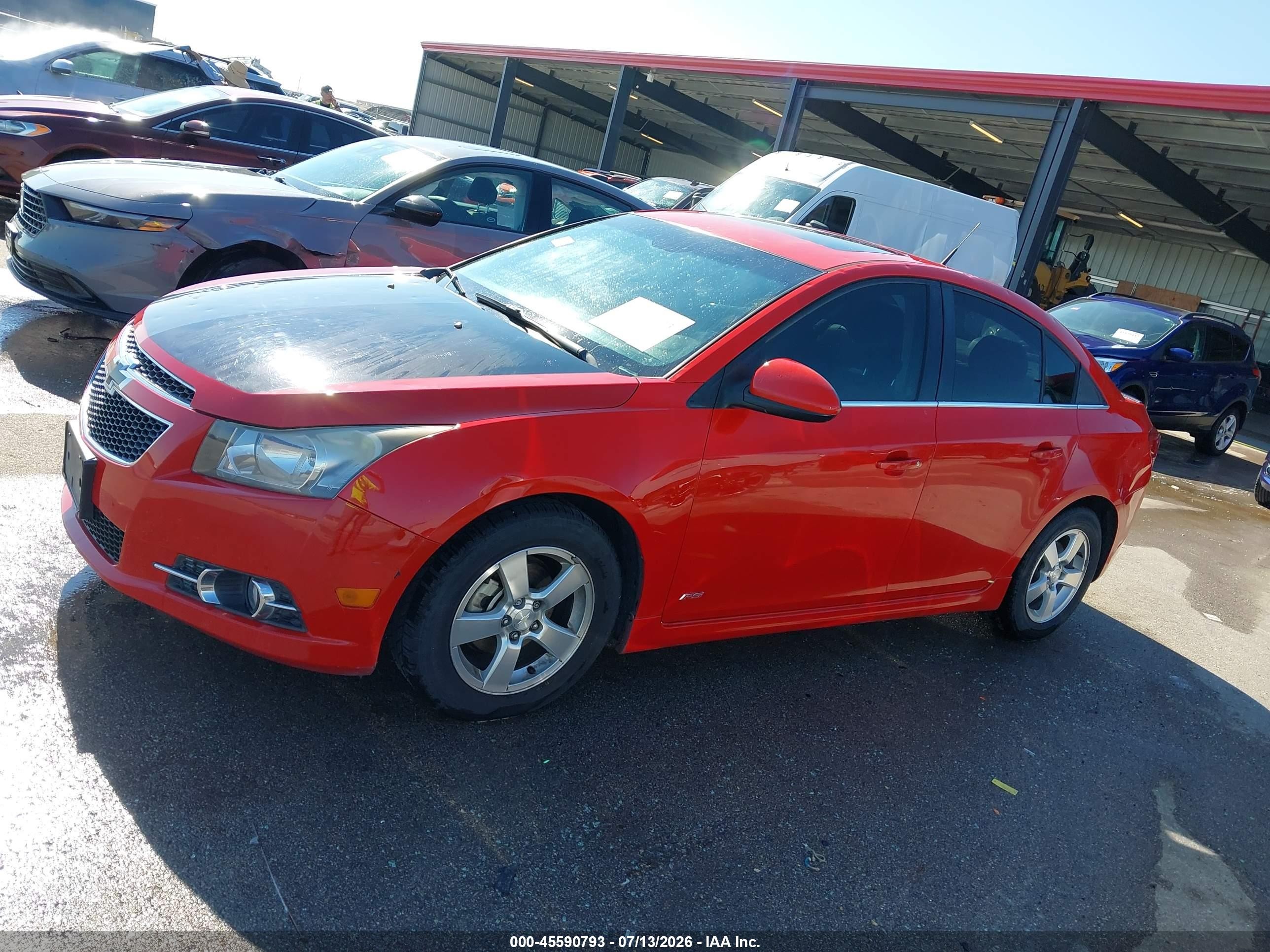 2013 Chevrolet Cruze 1lt Auto Red vin: 1G1PC5SB1D7187773