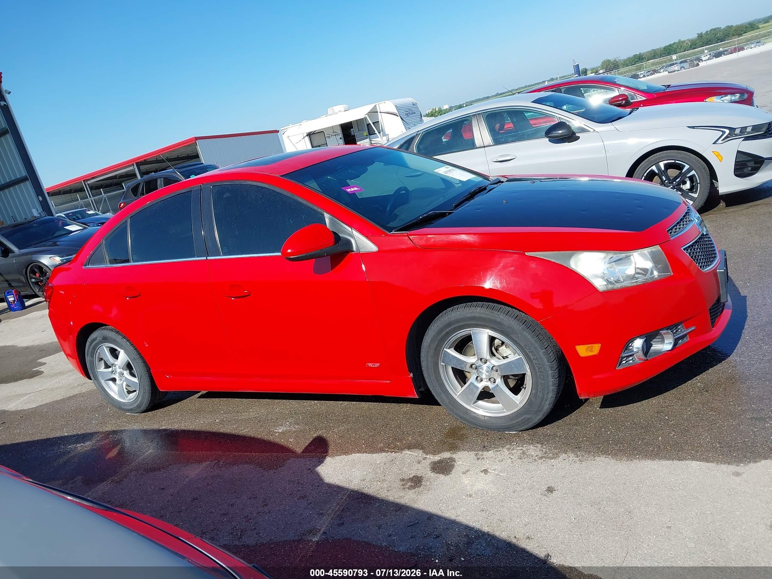 2013 Chevrolet Cruze 1lt Auto Red vin: 1G1PC5SB1D7187773